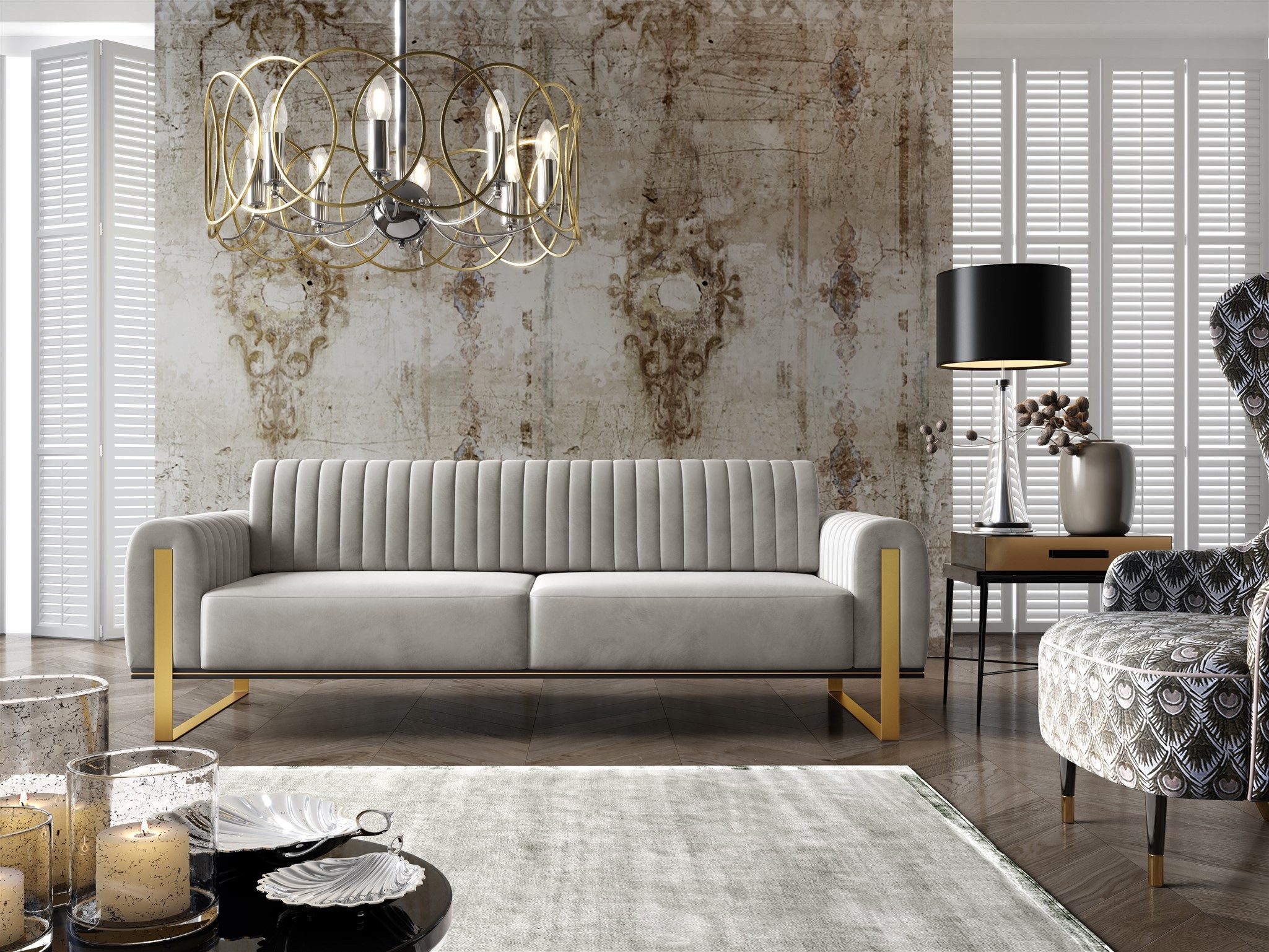 Fun Möbel 3-Sitzer Sofa Designersofa VALERIE günstig online kaufen