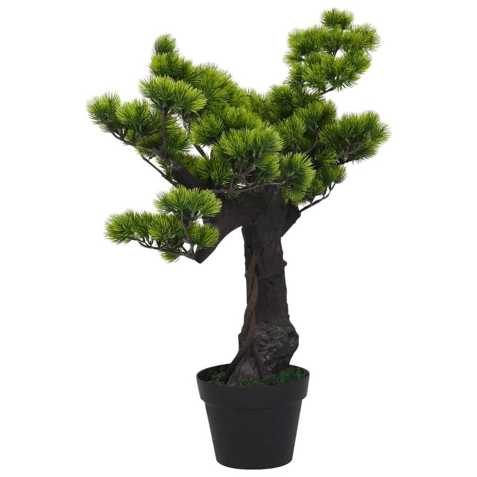 Kunstpflanze Künstlicher Bonsai Pinus mit Topf 70 cm Grün, furnicato, Höhe  70 cm
