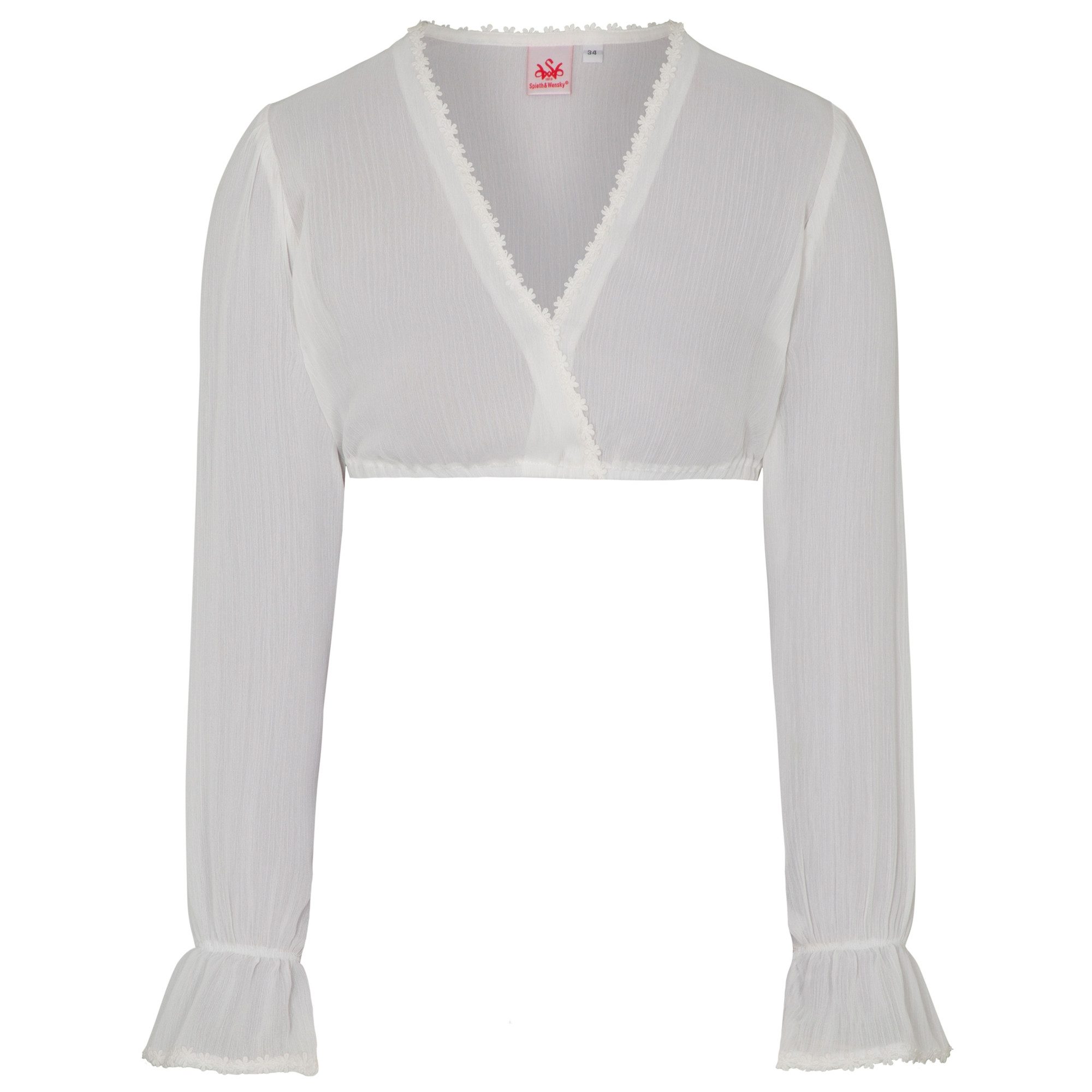 Dirndlbluse Spitze Langarm