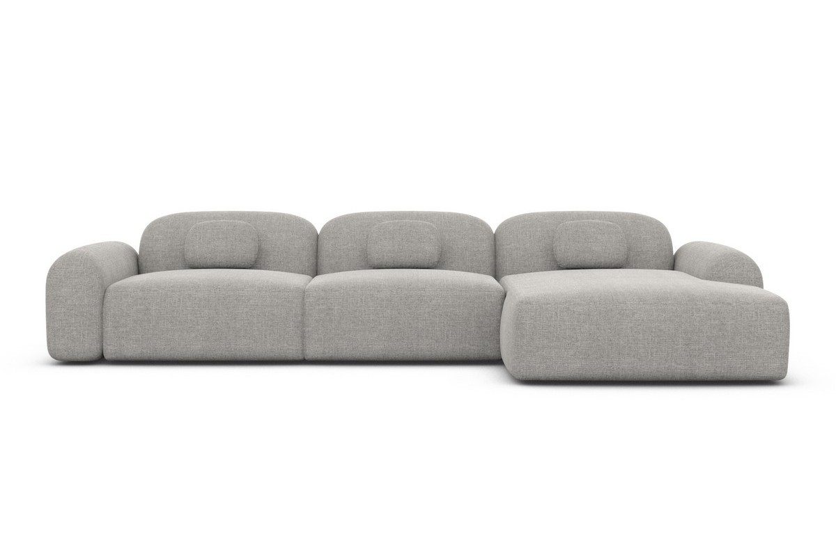 Sofa Dreams Ecksofa Polstersofa Stoff Couch Stoffsofa Modern Sofa Barcelona L Form kurz, Lounge-Sofa