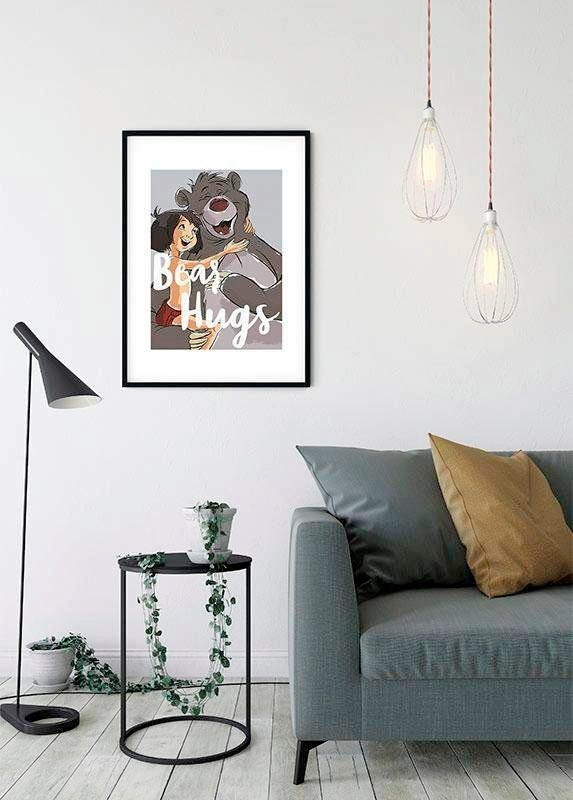 Komar Poster Disney Wohnzimmer Bear Hug, Schlafzimmer, (1 Kinderzimmer, St)