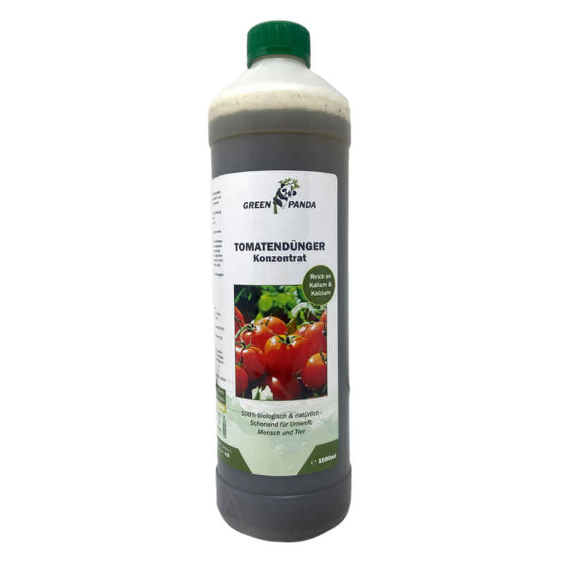 GreenPanda Tomatendünger Bio Calciumdünger für Tomaten - Verbessert Ernte & Geschmack!, Flasche, 1-St., 1 Liter Pflanzenstärkungsmittel!