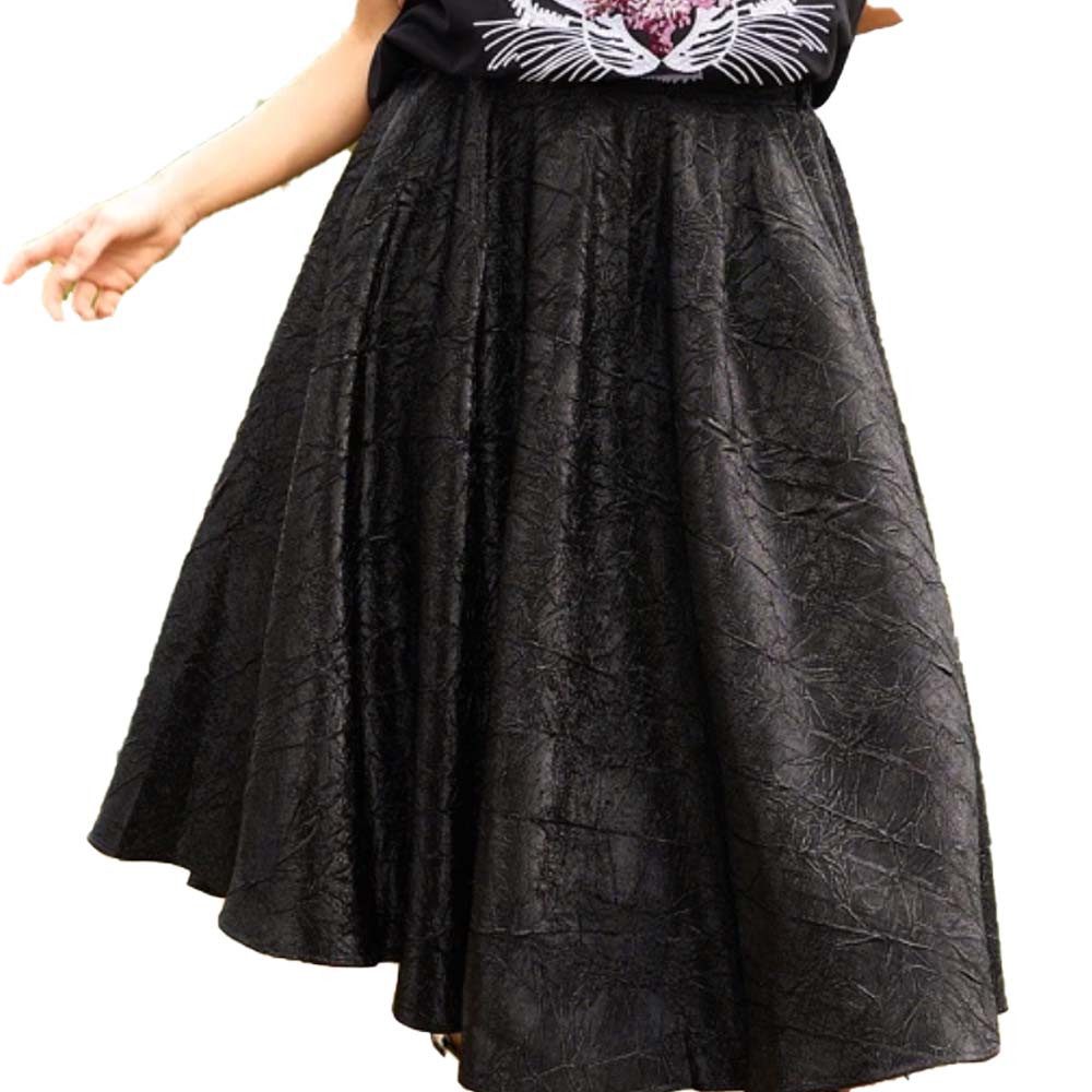 Miss Goodlife Midirock MG13185 Rock Shimmer Pleat – Schwarz günstig online kaufen