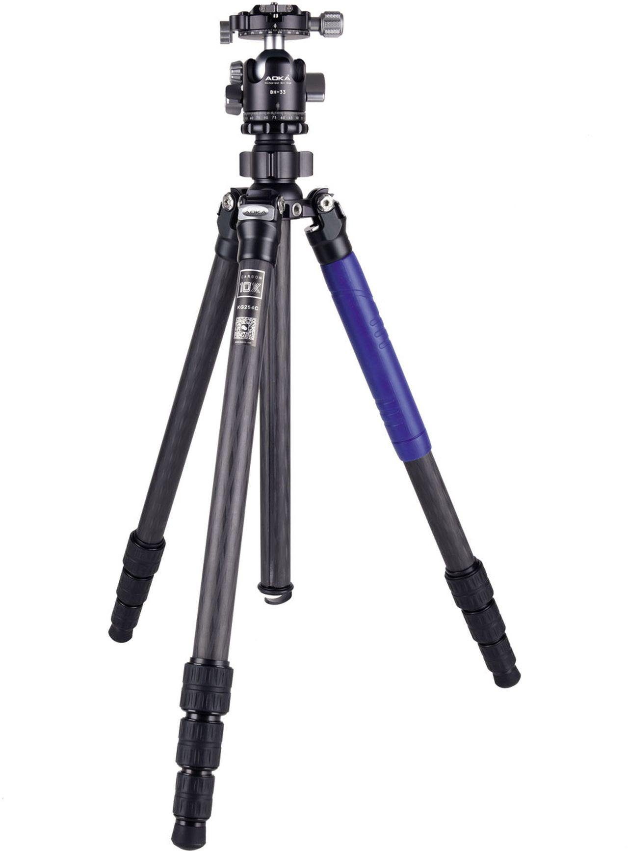 AOKA KG254C Carbon Stativ + BH33R Kugelkopf Objektiv