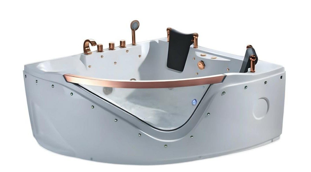 Xlmoebel Whirlpool-Badewanne XLMOEBEL Hydromassagewanne aus Acryl in Weiß, Made in Europa