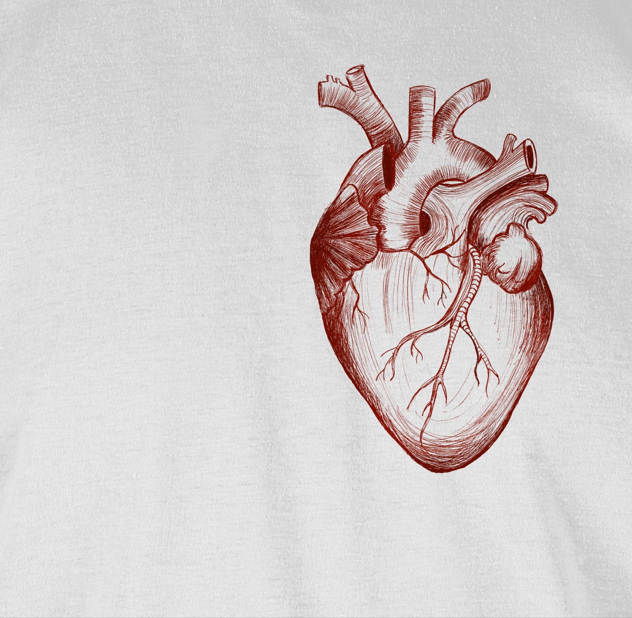 Geschenke T-Shirt Shirtracer Anatomie 01 Weiß Nerd Herz