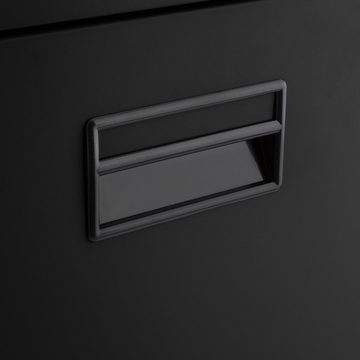 tectake Aktenschrank Aktenschrank mit 3 Schubladen 62,4x46x102,8cm (Set mit 2 Schlüsseln, 1-St., inkl. Schlüssel) abschließbar
