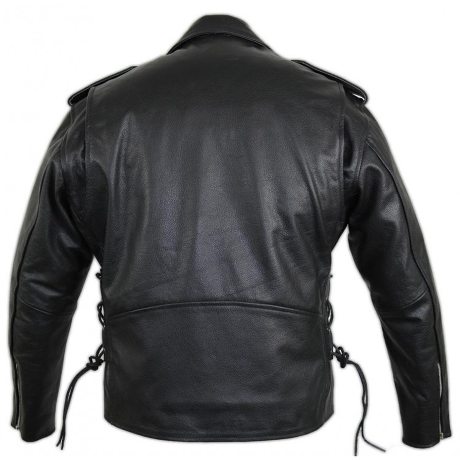MDM Motorradjacke Klassische Motorrad Biker Lederjacke mit Reverskragen Ink günstig online kaufen