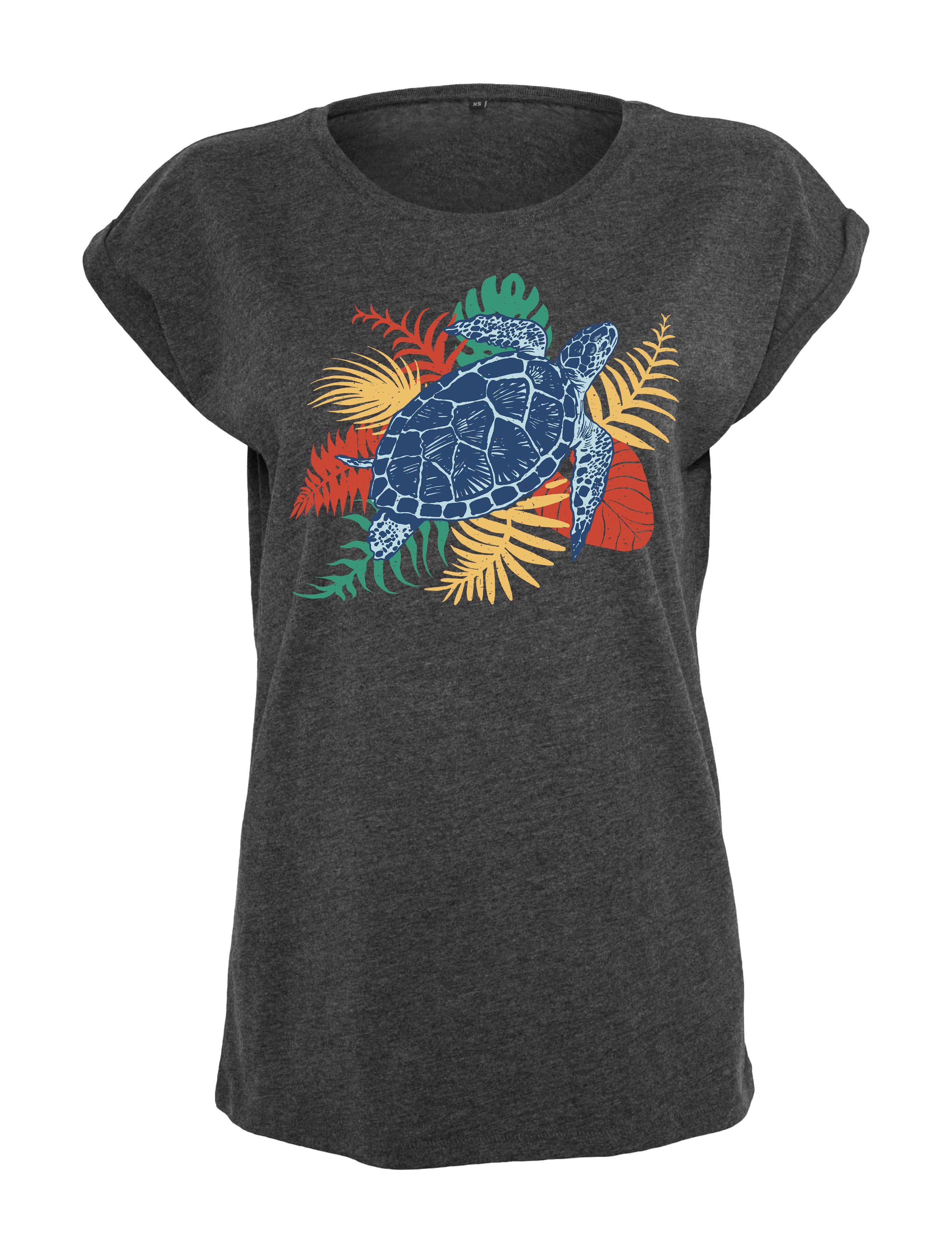Youth Designz Print-Shirt "Bunte Schildkröte" Damen günstig online kaufen