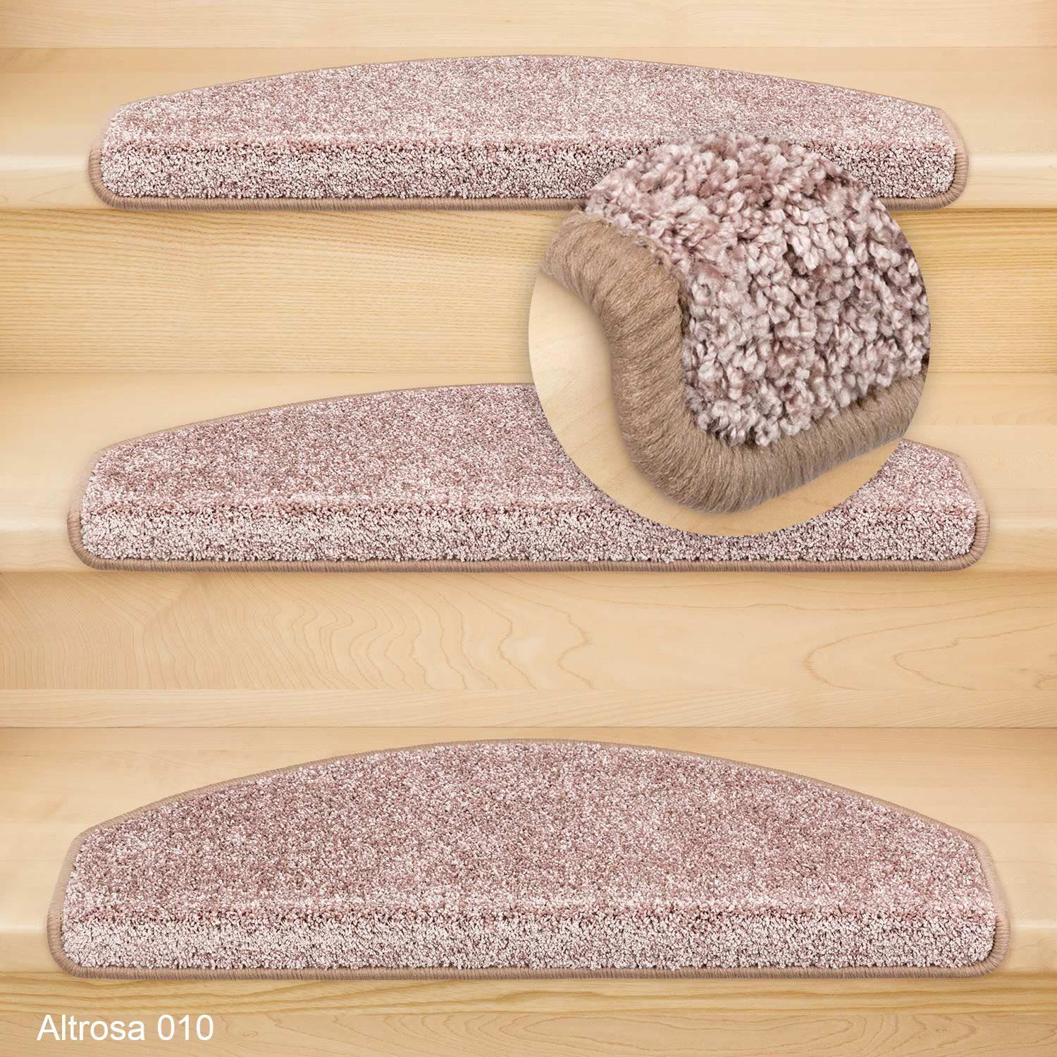 Metzker® Stufenmatte Stufenmatten Ventura Halbrund Alt-Rosa 15 Stück, halbr günstig online kaufen