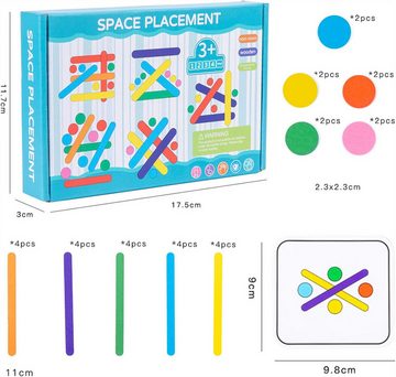 RefinedFlare Lernspielzeug Regenbogen-Stick-Puzzlespiel zur sensorischen Feinmotorik (1-St)