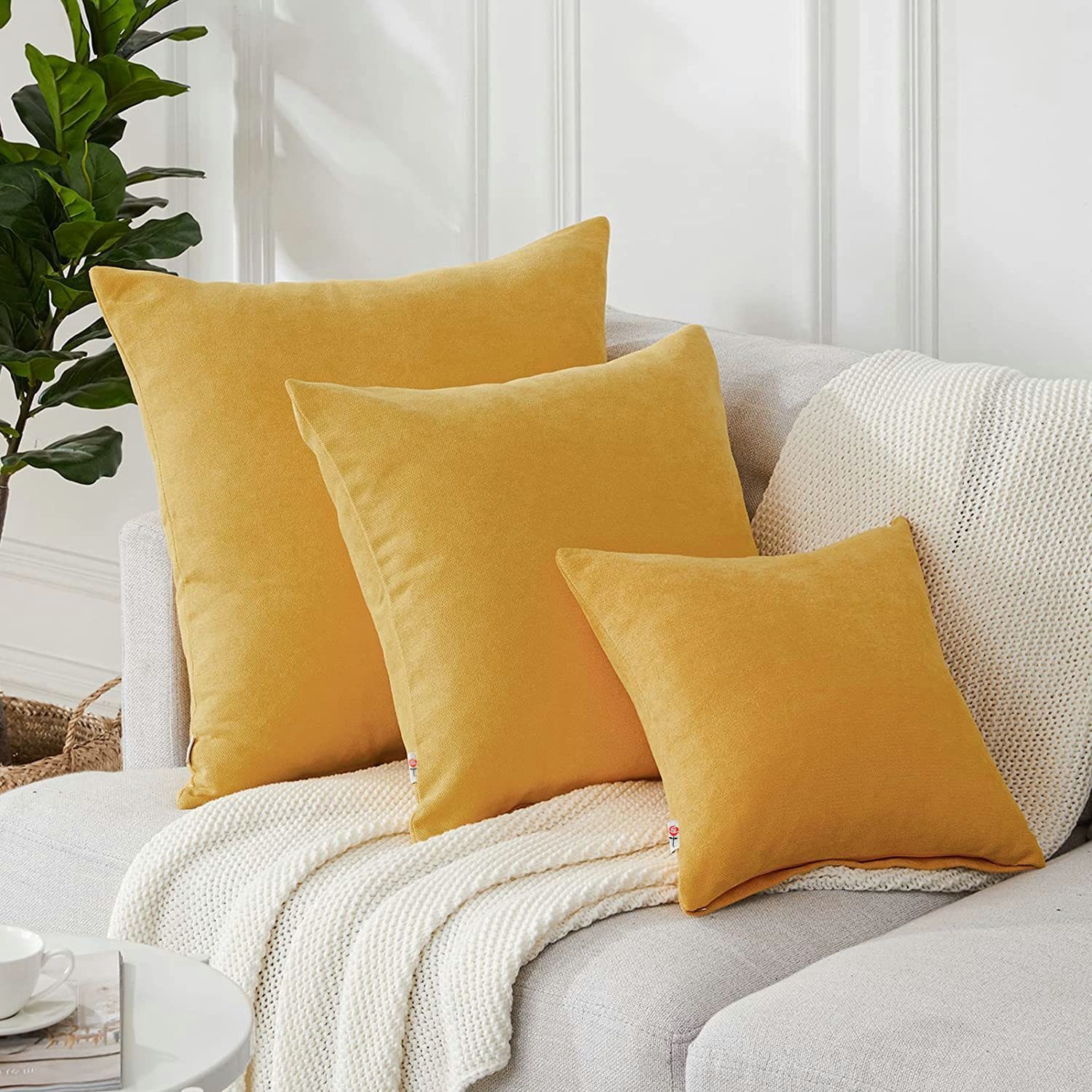 Roseninsel Dekokissen Chenille Kissenbezug & Innenkissen günstig online kaufen