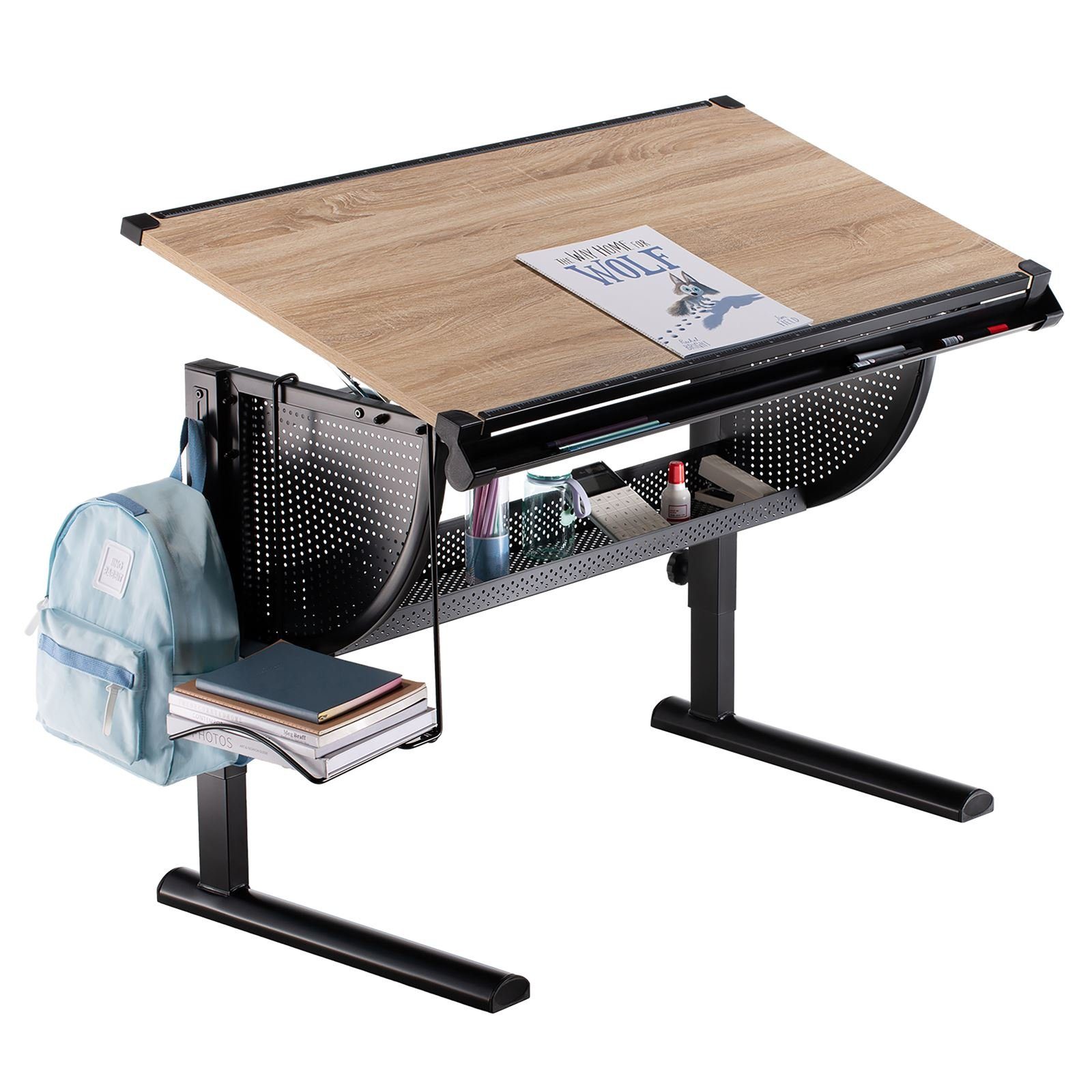 CARO-Möbel Kinderschreibtisch SARI, Lerntisch höhenverstellbar mit Rucksack günstig online kaufen