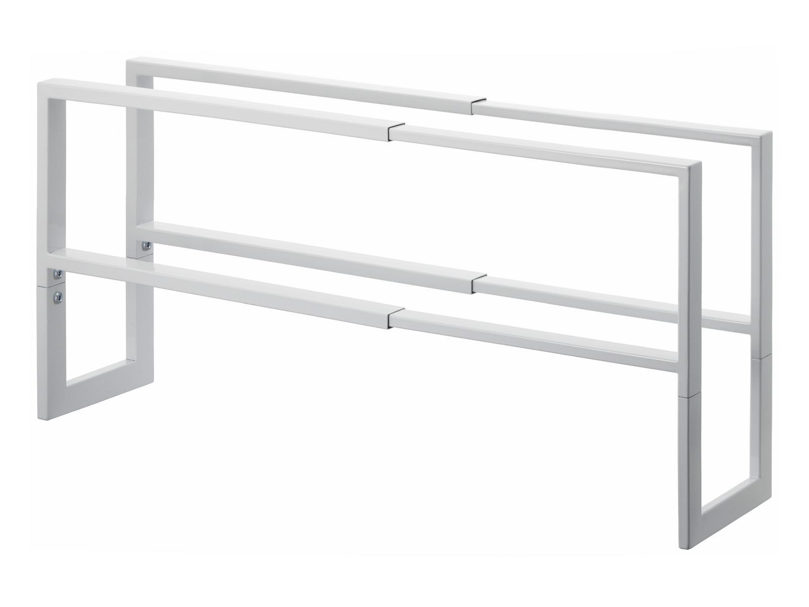 Yamazaki Schuhregal Line Metall schmal ausziehbar Schuhständer 2 Ebenen, Schuhständer, Schuhablage, mit 2 Ablagen, für 6-9 Paar, minimalistisch – Bild 4 von 4