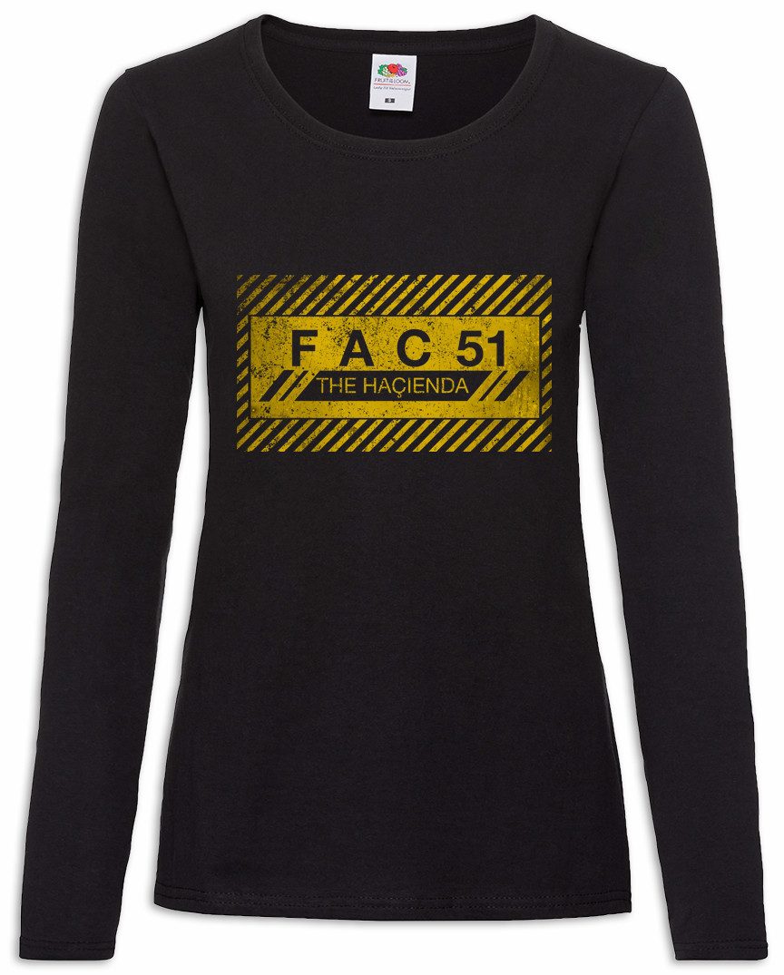 Urban Backwoods Langarmshirt Fac 51 The Hacienda I Damen Langarmshirt Fac51 New Joy Order Division (1-tlg) Club Wave Techno Factory