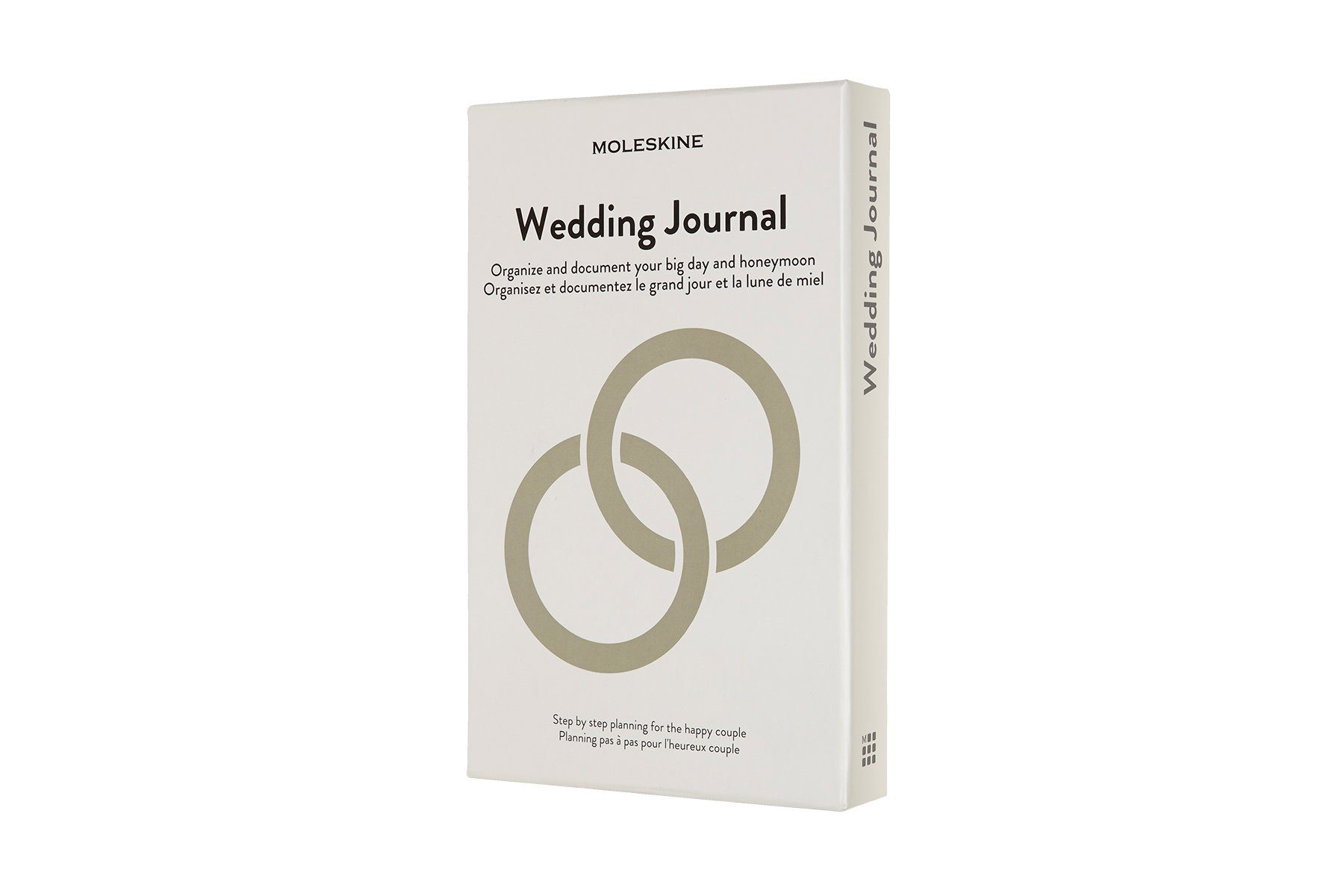 Journal Passion Notizbuch, 70g-Papier (13x21) - - - mit festem MOLESKINE Einband - Perlgrau Hochzeit Groß