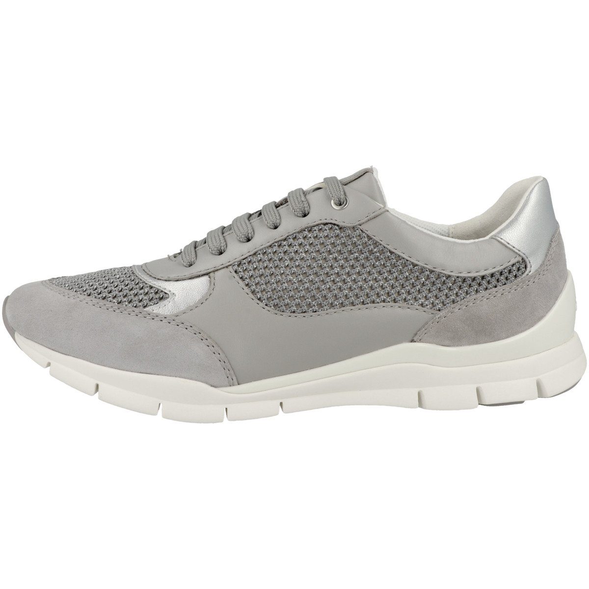 Geox D Sukie A Damen Sneaker grau | Schnürschuhe