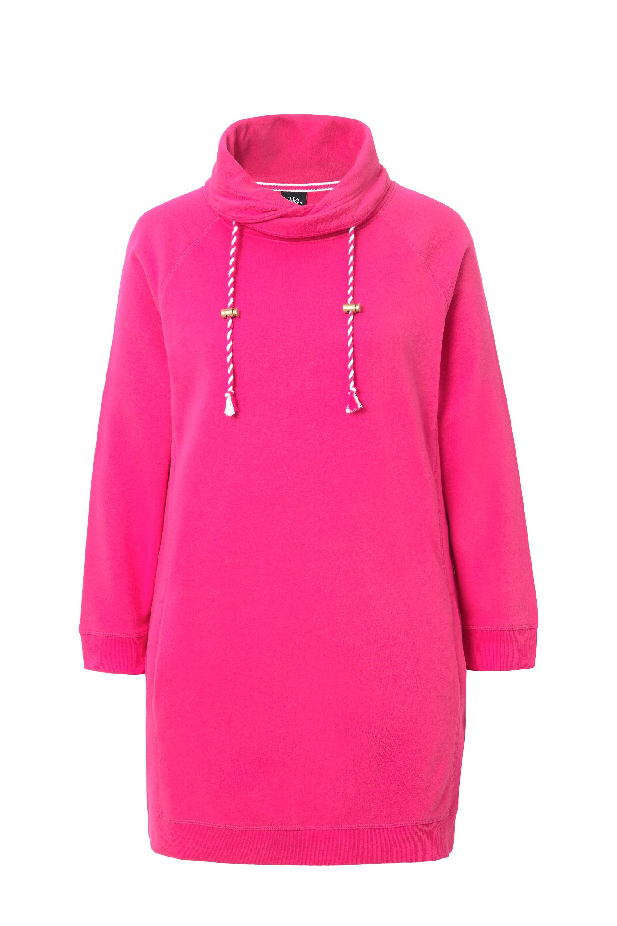 Ulla Popken Jerseykleid Sweatkleid Stehkragen Langarm günstig online kaufen