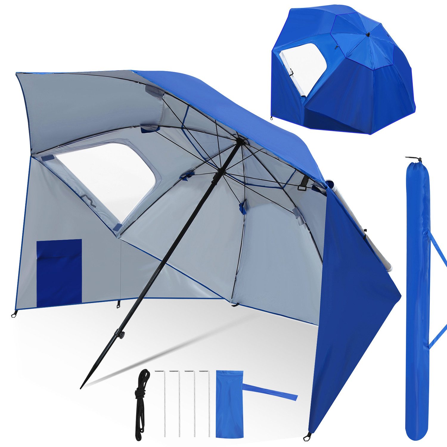 Clanmacy Strandmuschel Sonnenschirme mit umbrella system günstig online kaufen