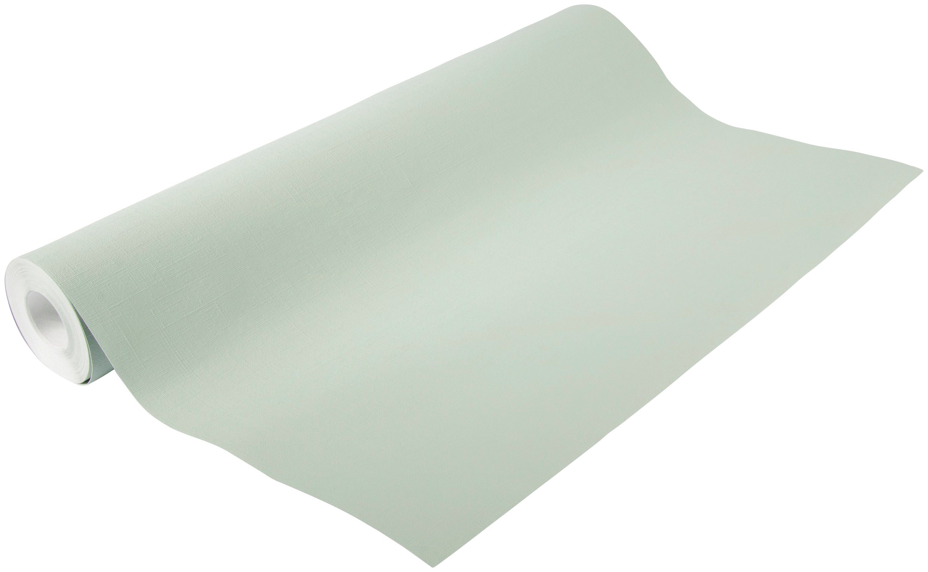 Superfresco Easy Vliestapete, geprägt, uni, (1 St), Uni Grün - 10m x 52 cm