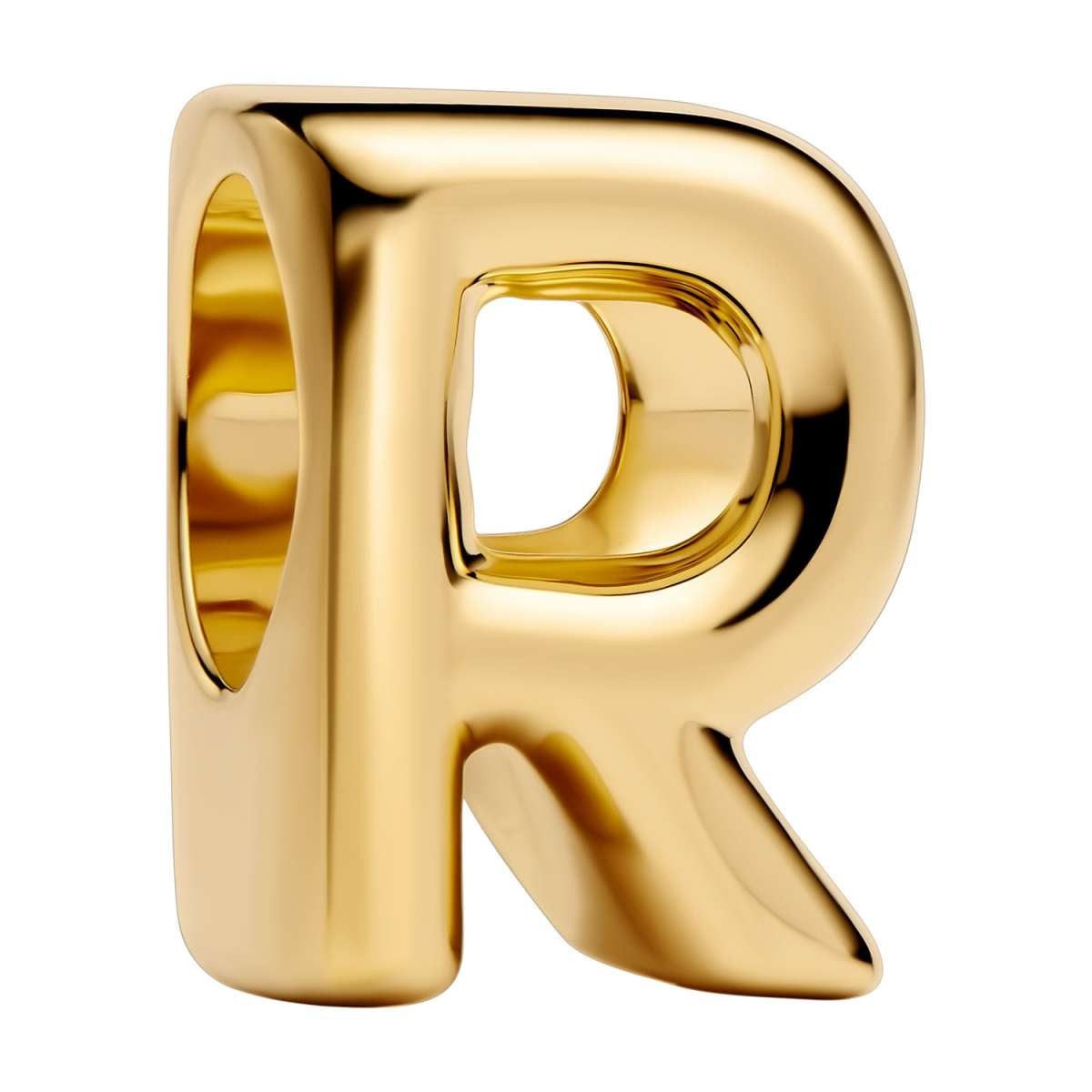 Pandora Bead 763964C00, Mini Buchstabe R Goldfarben