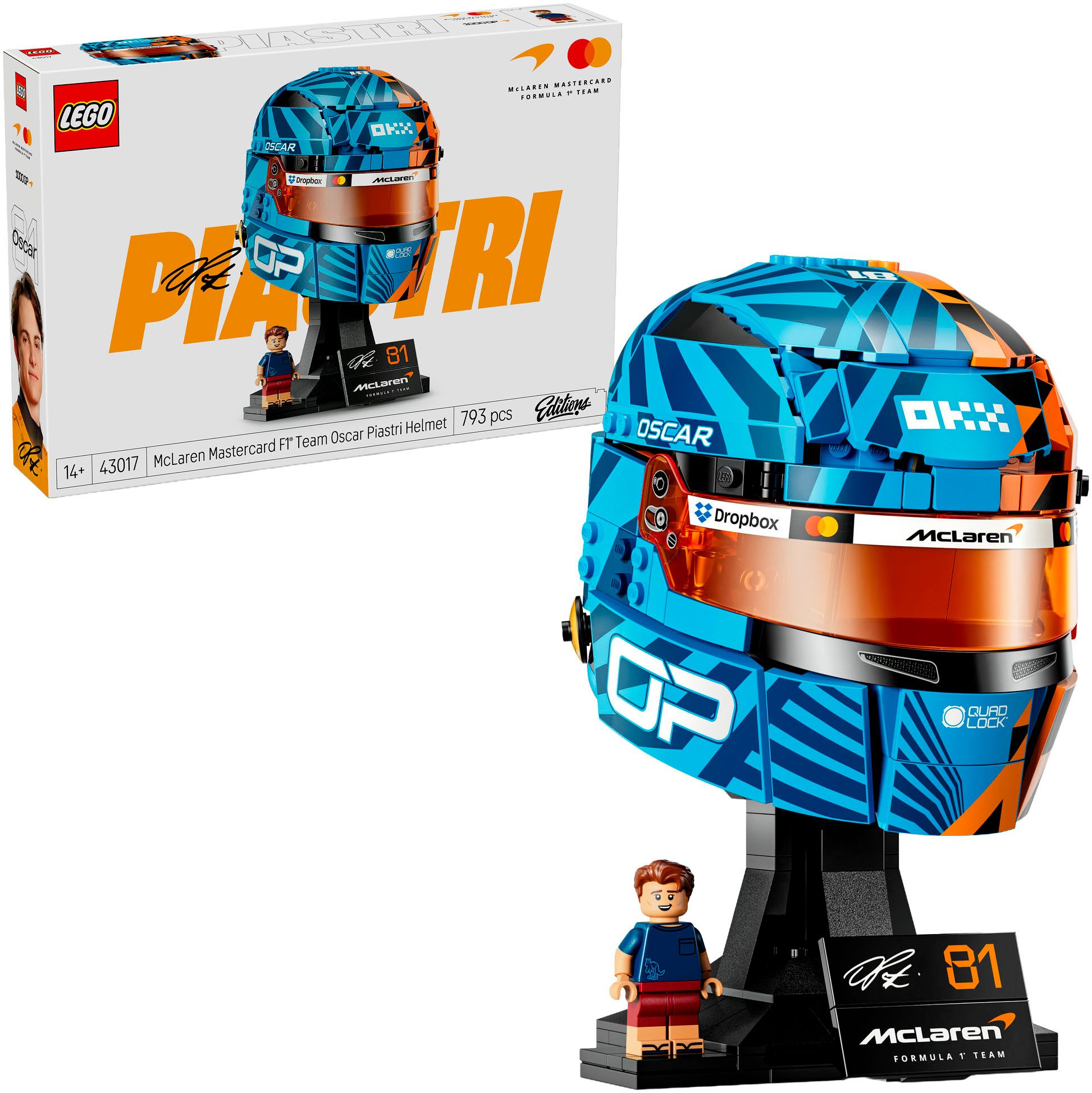 McLaren Mastercard F1® Team Oscar Piastri Helm (43017) Konstruktionsspielsteine