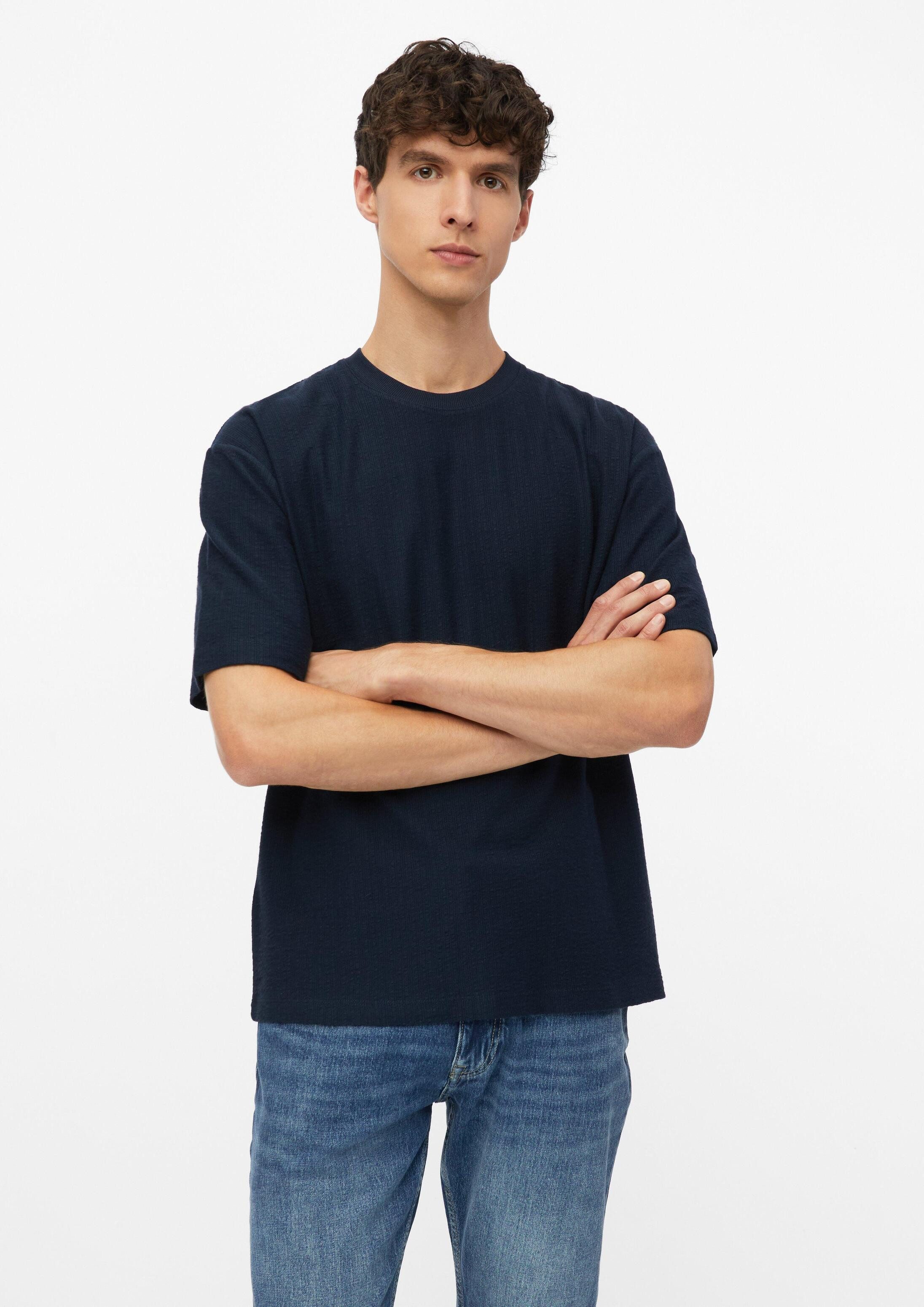 s.Oliver Kurzarmshirt T-Shirt T-Shirt mit Ripp-Struktur im Modern Fit