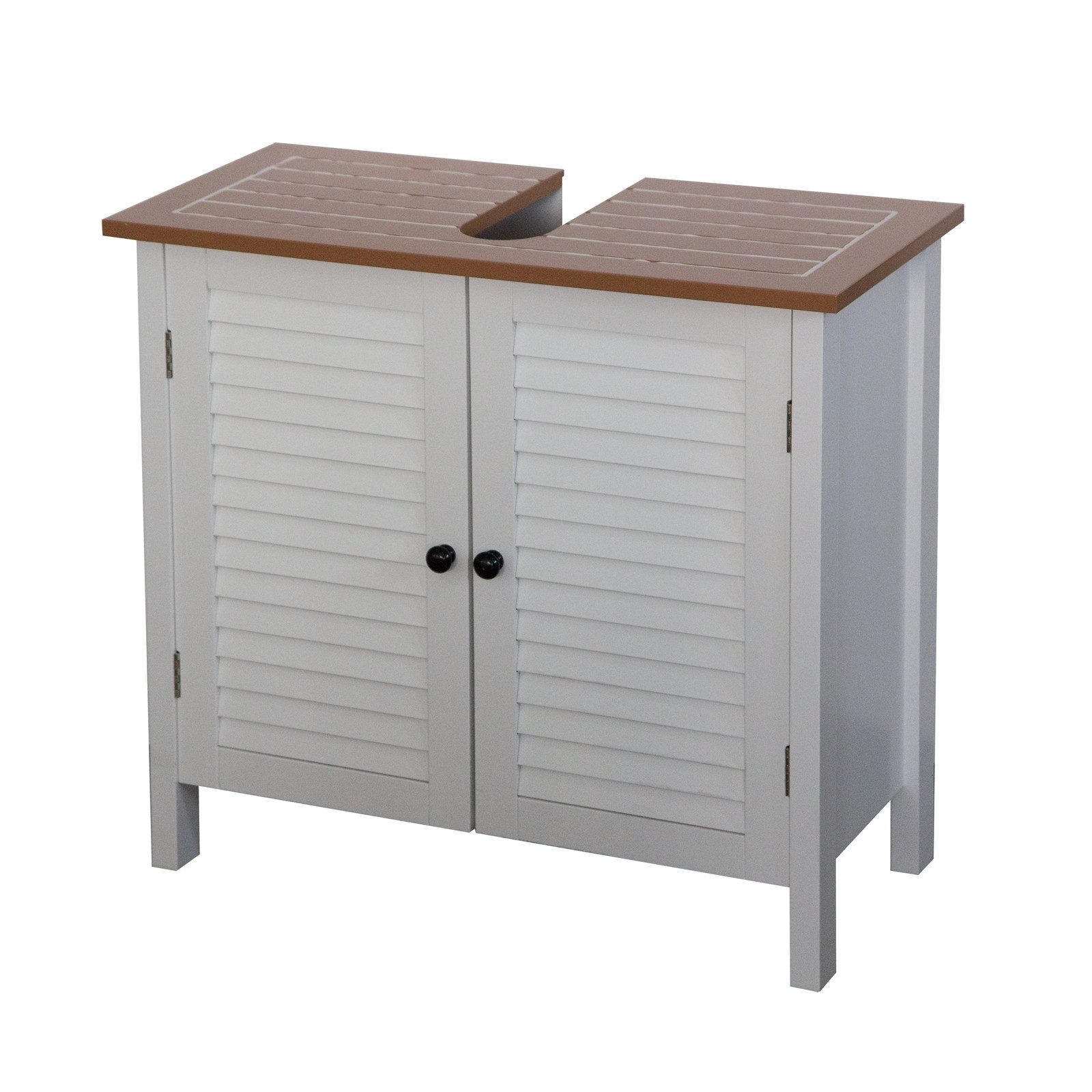 HTI-Line Waschbeckenunterschrank Waschbeckenunterschrank Bambus (Stück, 1-St., 1x Waschbeckenunterschrank, ohne Dekoration) Mit Siphonausschnitt