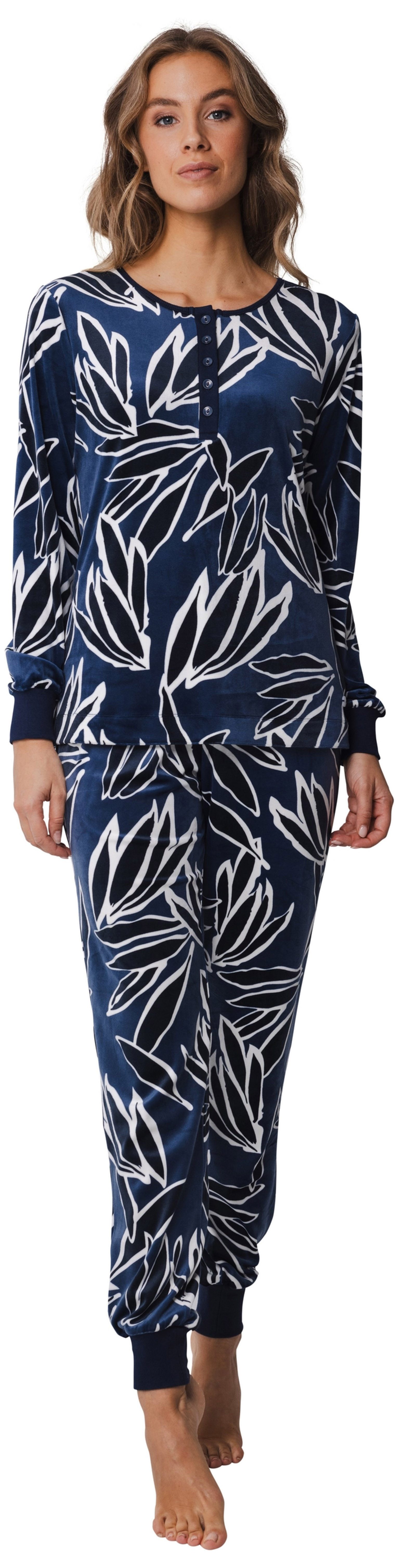 Pastunette Schlafanzug Damen Nikki Pyjama lang (2 tlg) Stylisches Design günstig online kaufen