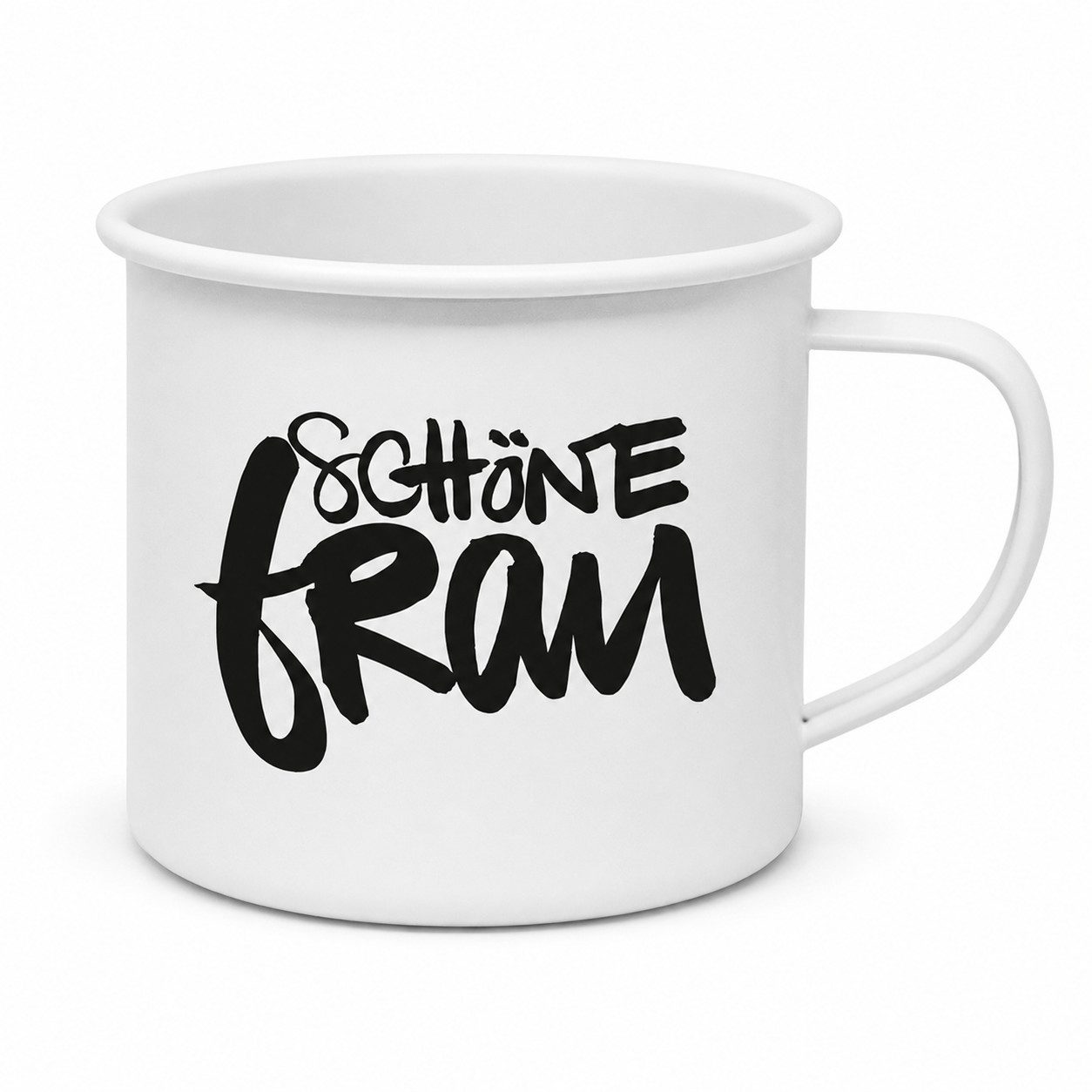 PPD Becher Metall-Becher mit Schriftzug Schöne Frau, 1-tlg., Melamin