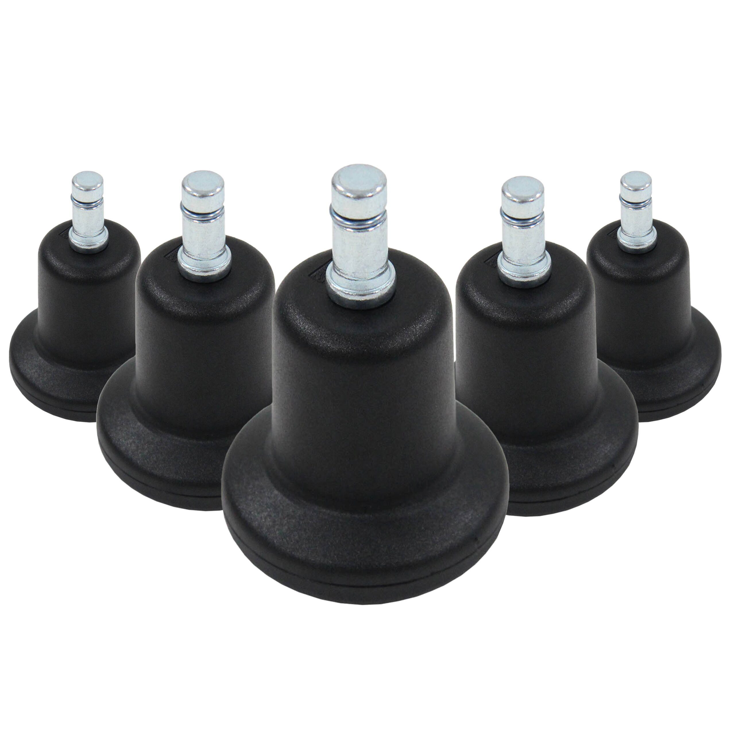 hjh OFFICE Stuhlrolle Stuhlgleiter 5 X Stand Nr. 11 Metall, Kunststoff, (5er Pack), Hartböden & Teppichböden