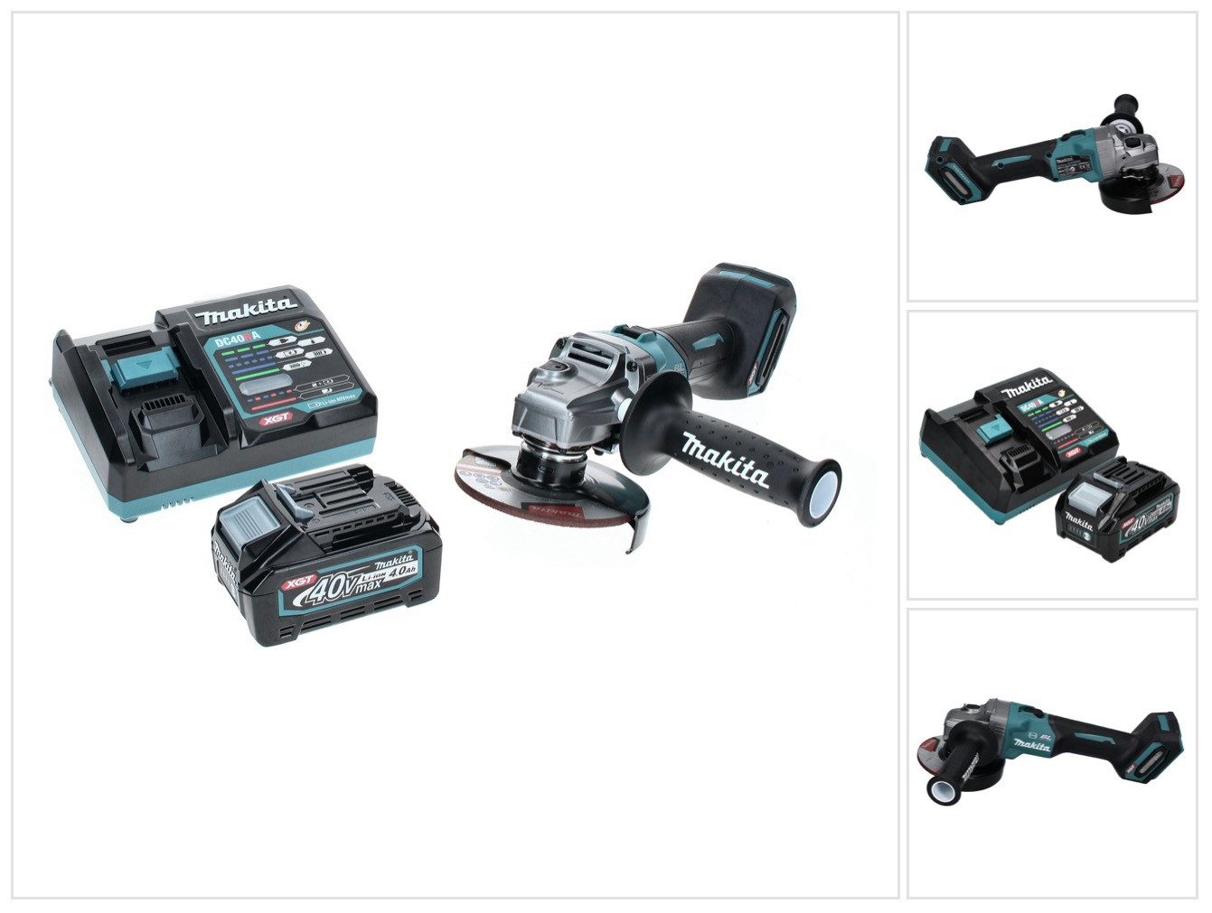 Makita Akku-Winkelschleifer GA 005 GM1 Akku Winkelschleifer 40 V max. 125 mm Brushless XGT + 1x