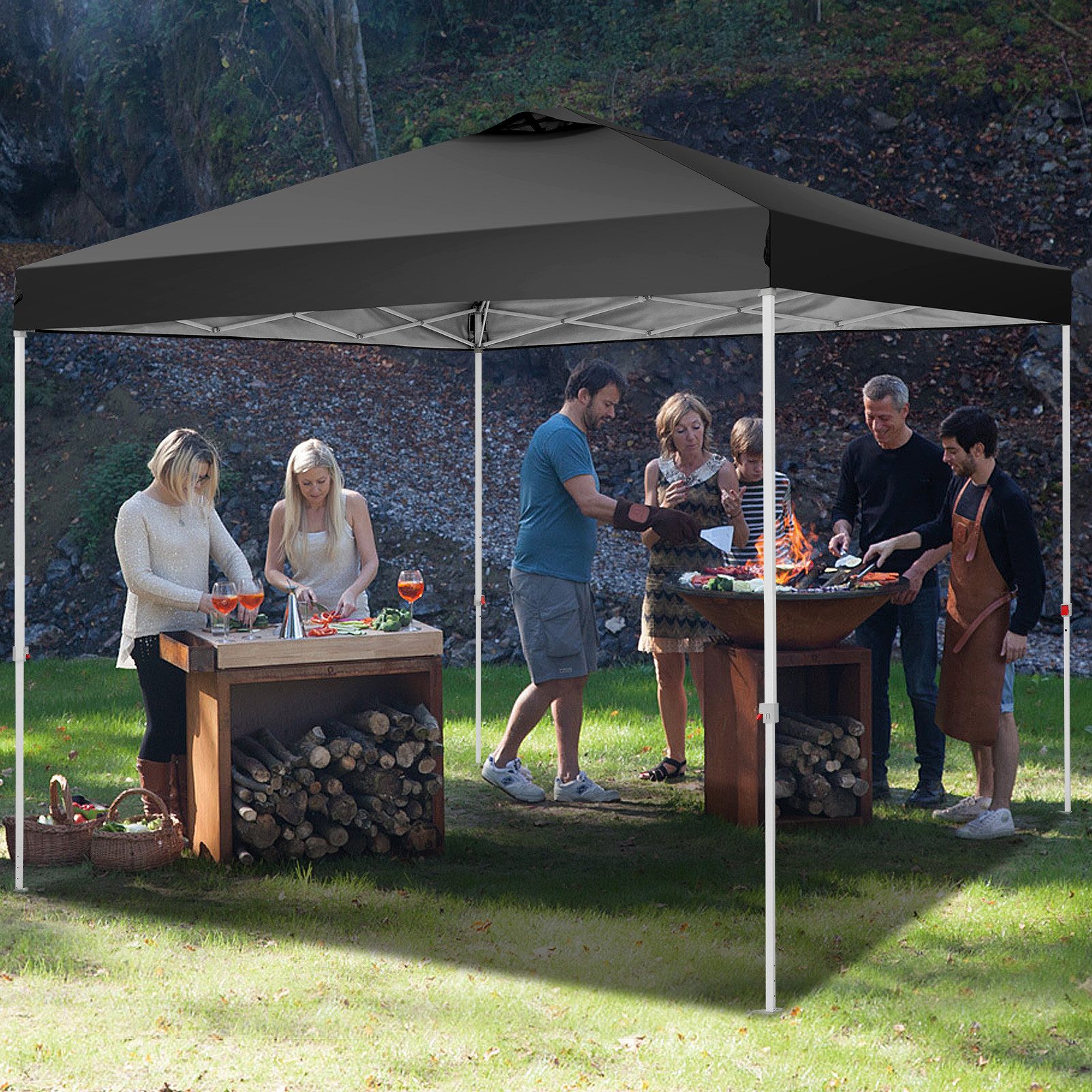 LUCKZON Pavillon,3x3m Pop-up Faltpavillion, Wasserdicht und günstig online kaufen