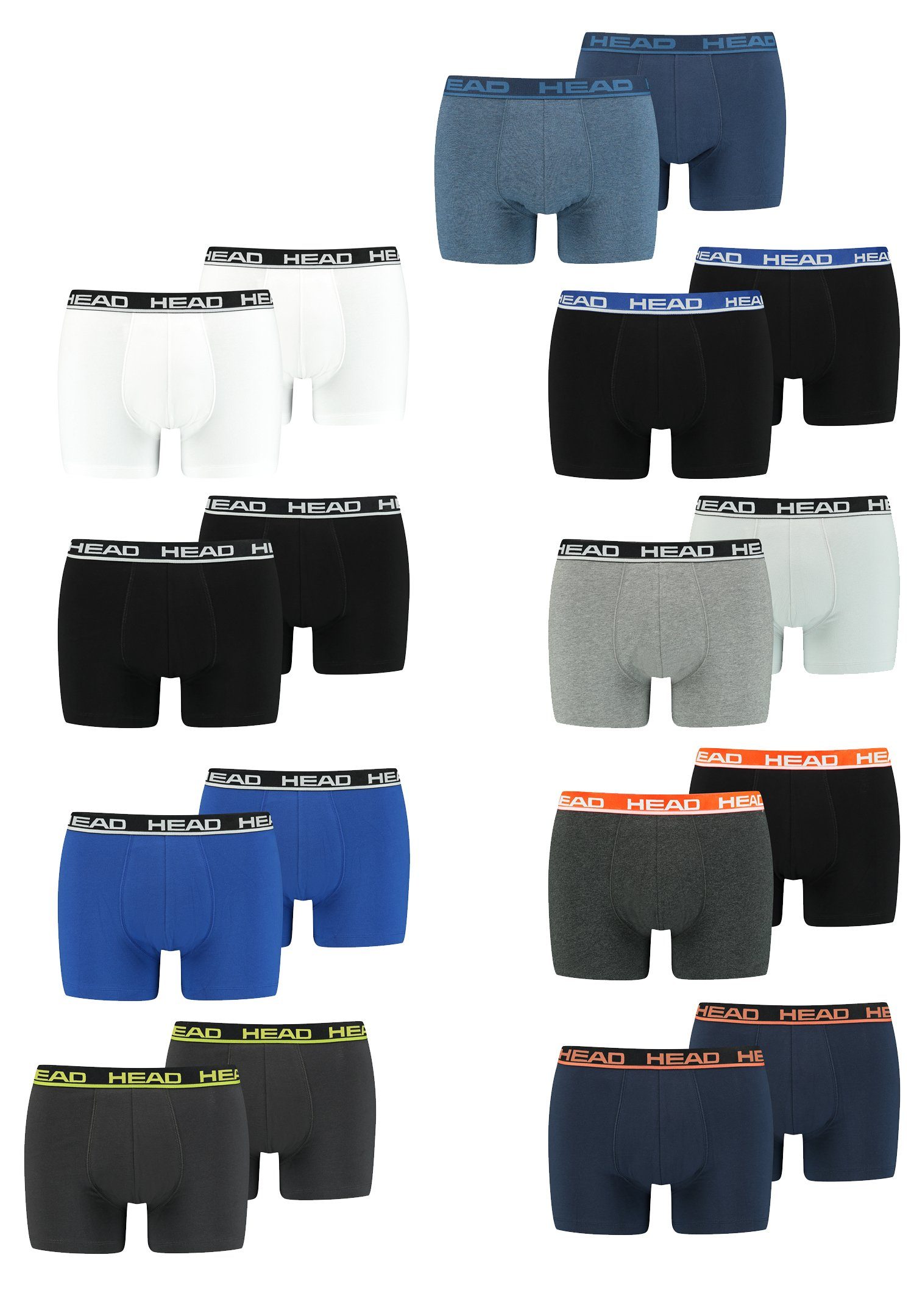 011 Grey Basic Red Head Head Boxer / (2-St) - 2P Boxershorts