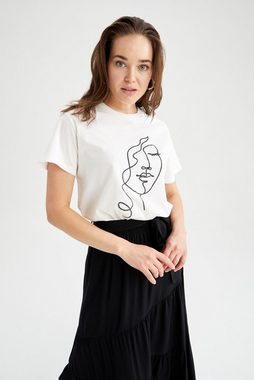 DeFacto T-Shirt Damen T-Shirt OVERSIZE FIT