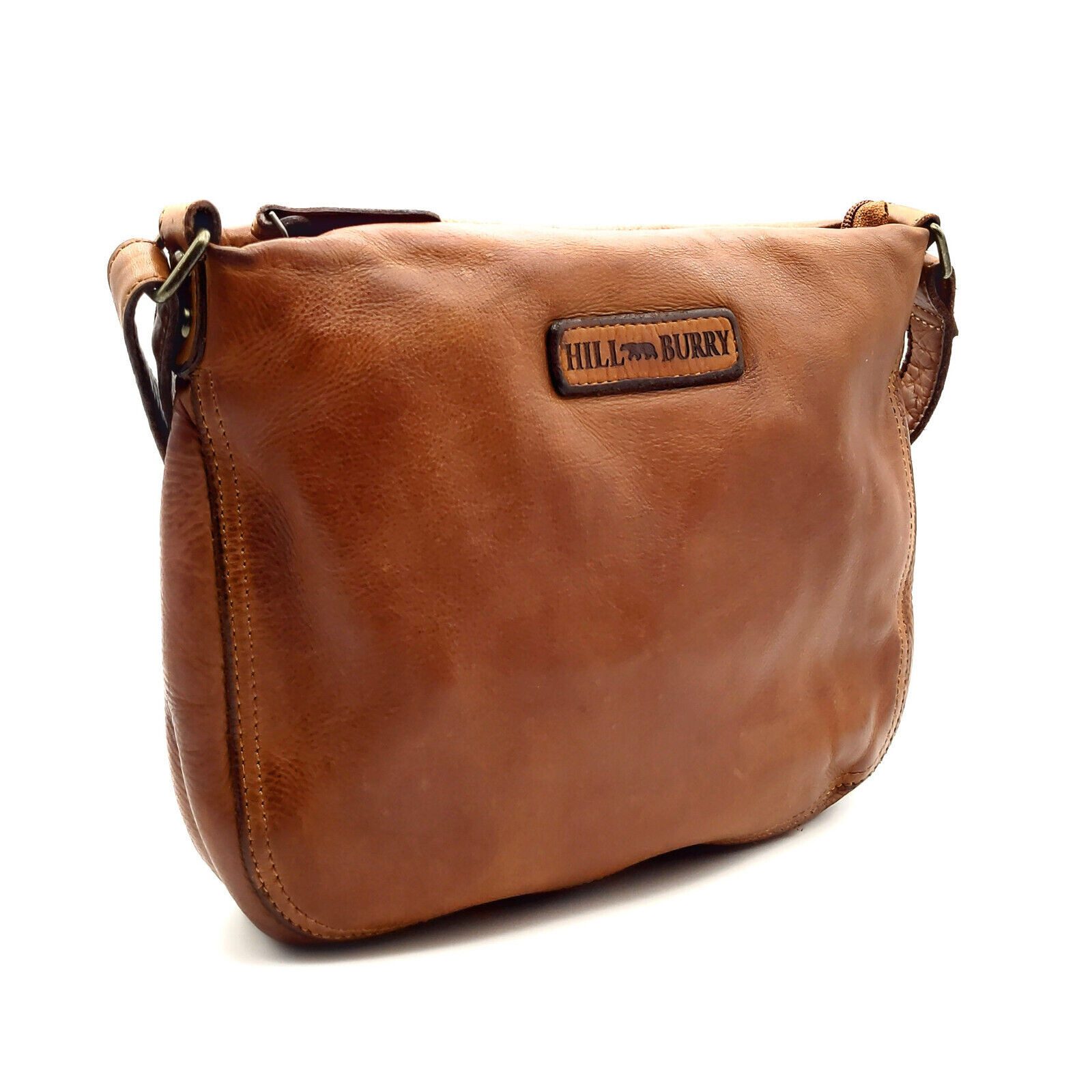 Hill Burry Schultertasche echt Leder Damen Handtasche aus edlem Waschleder