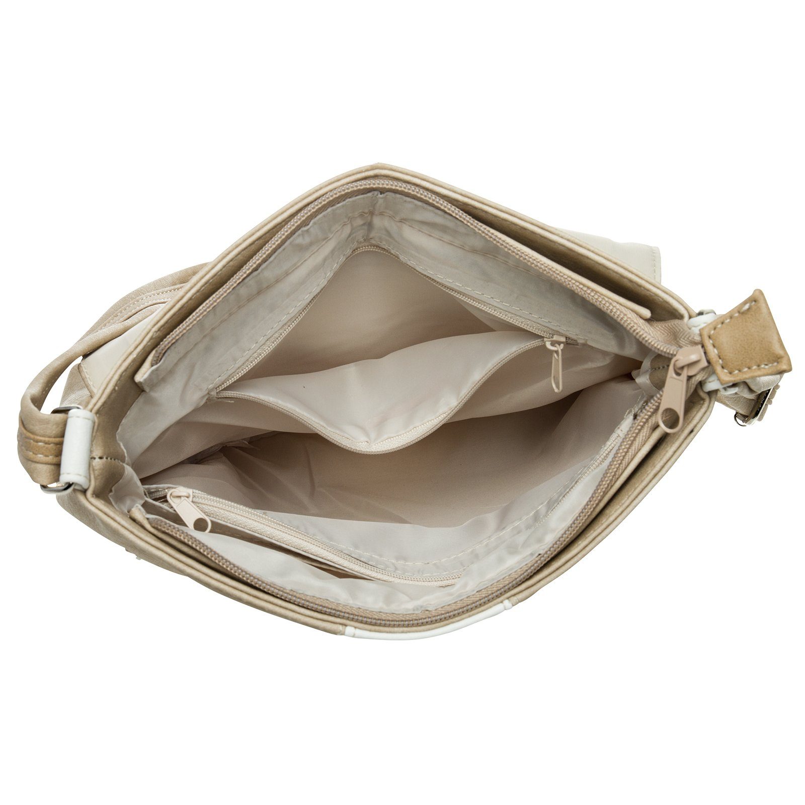 weiß Umhängetasche Rucksack Caspar Tasche Umhängetasche Modelle - diverse beige Damen Handtasche Umhängetasche #3851 TS1028