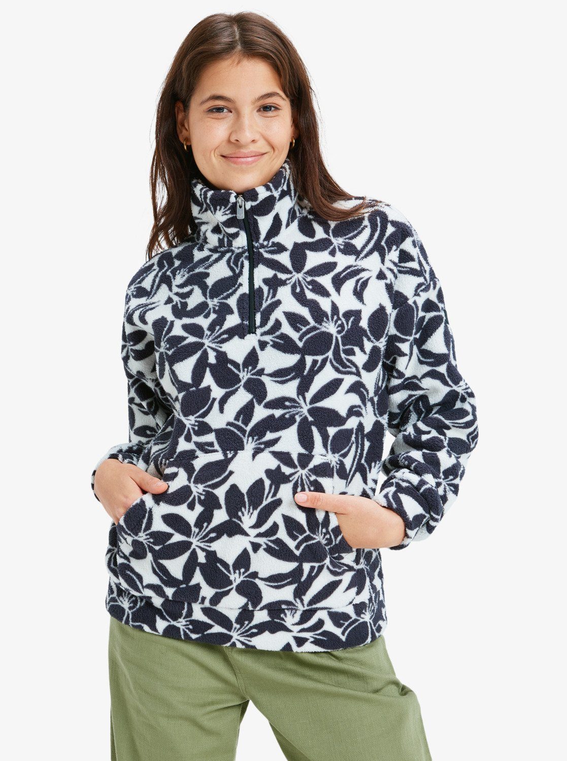 Roxy Strickfleece-Pullover LIVE OUT LOUD (1-tlg)