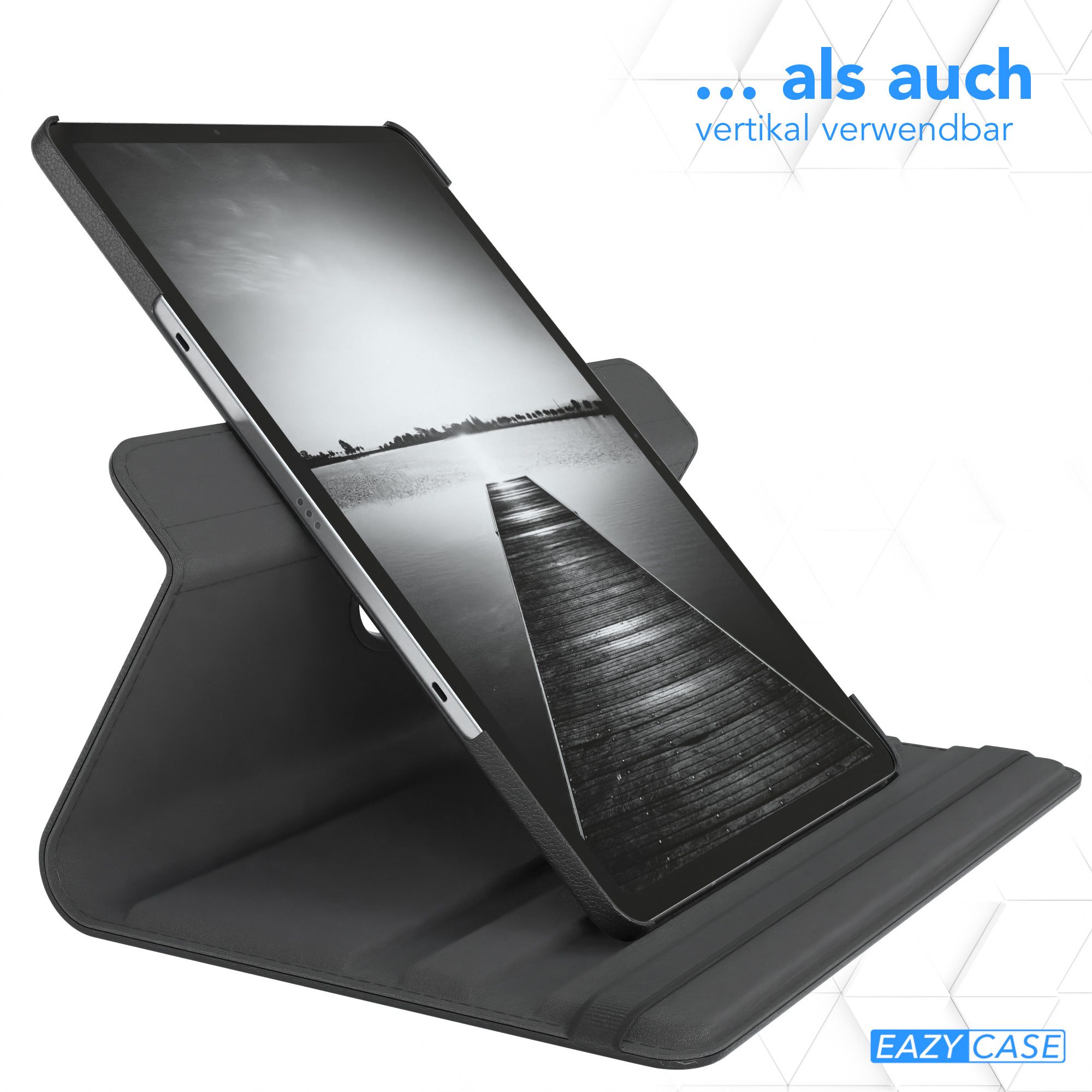 EAZY CASE Tablet-Hülle Rotation Case für Samsung Galaxy Tab S7 FE / 5G 12,4 Zoll, Hülle 360° drehbar mit Standfunktion Etui Anti-Kratz Tasche Schwarz – Bild 5 von 5