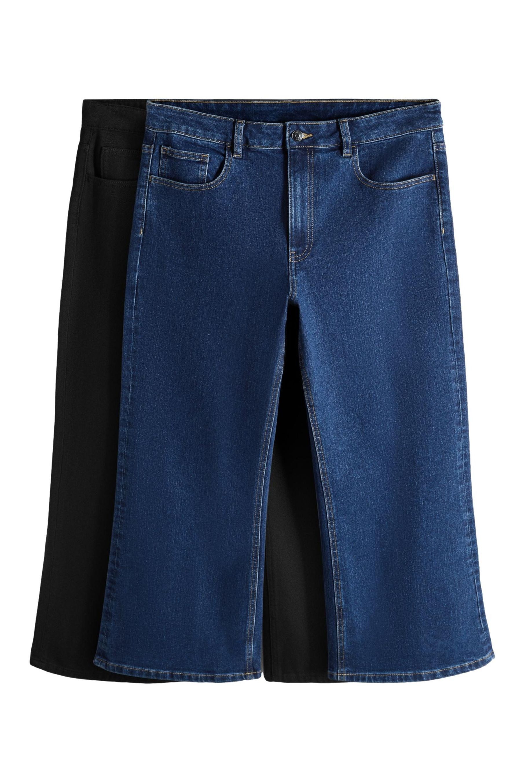 Caprijeans The Set verkürzte Schlagjeans, 2er-Pack