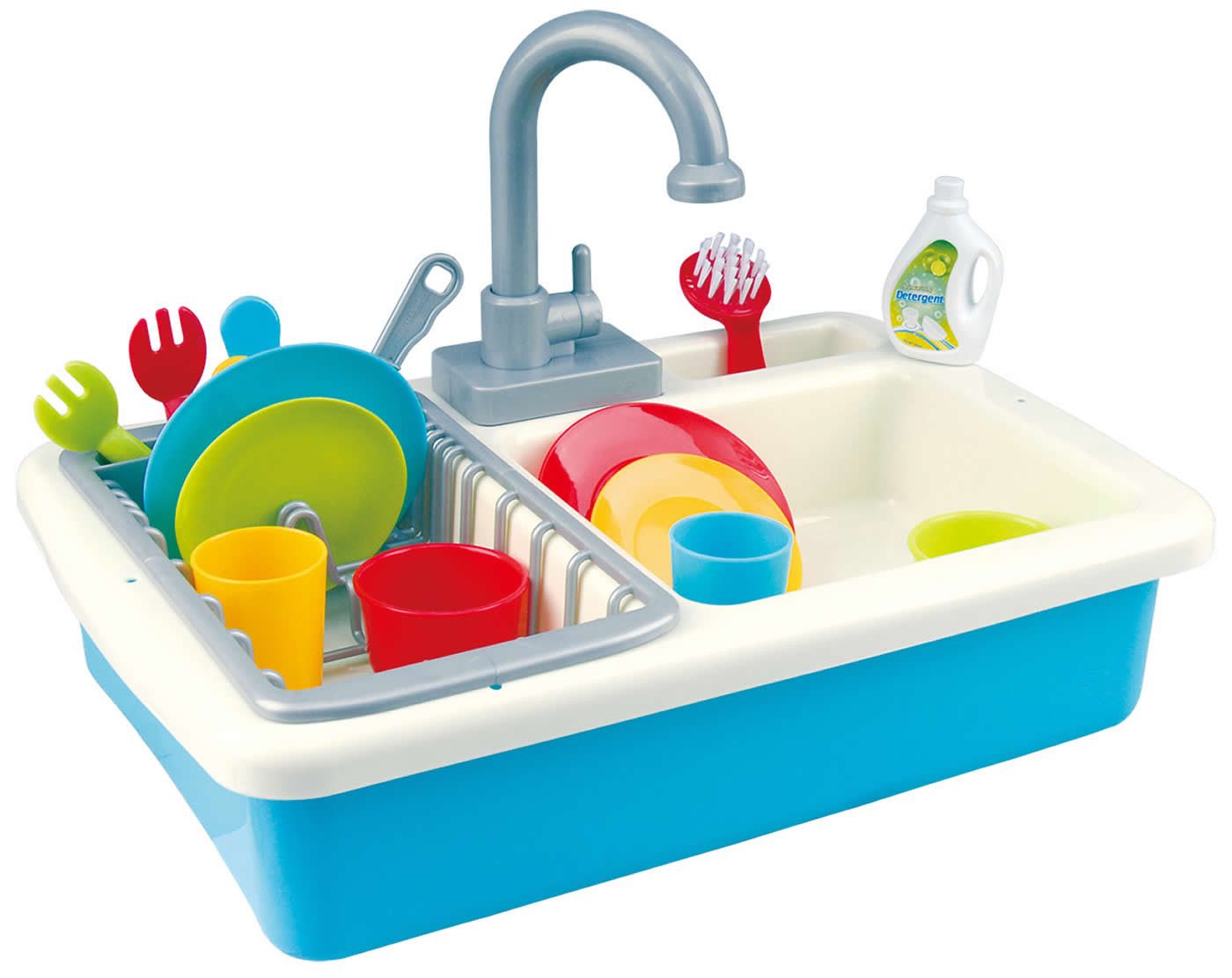 Play Kinder-Geschirrspüler Spülbecken 20-tlg. Kinder Küchenspüle günstig online kaufen