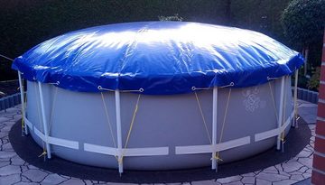AirDeluxe Pool-Abdeckplane (Profi-Qualität) Runde aufblasbare Poolplanen/Schwimmbad, aus LKW-Plane