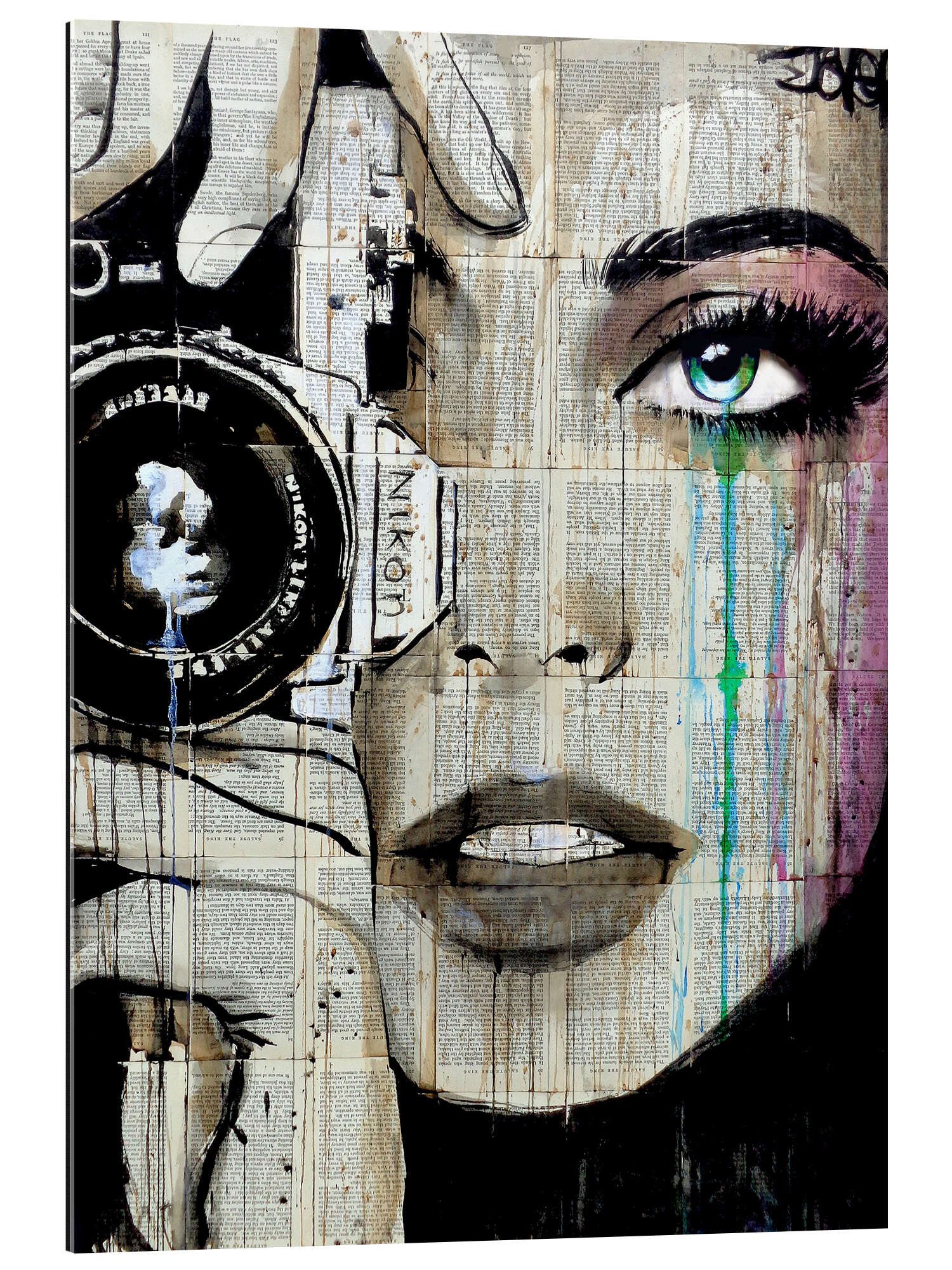 Posterlounge XXL-Wandbild Loui Jover, Zoom – Durch ihre Augen, Wohnzimmer Modern Illustration