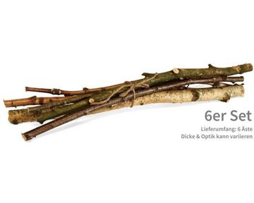 matches21 HOME & HOBBY Bastelnaturmaterial Echtholz Birken Zweige Äste Länge 6er Set ca. 50 cm, (6-tlg), Jedes Stück ist ein Unikat und ein echtes Naturprodukt.