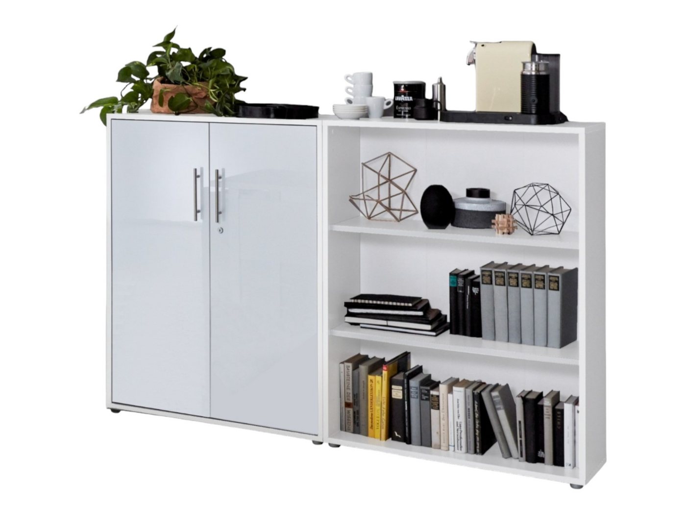 BMG Möbel Aktenschrank Office Edition Schrankwand 1 niedrig abschließbar, in verschiedenen Farben