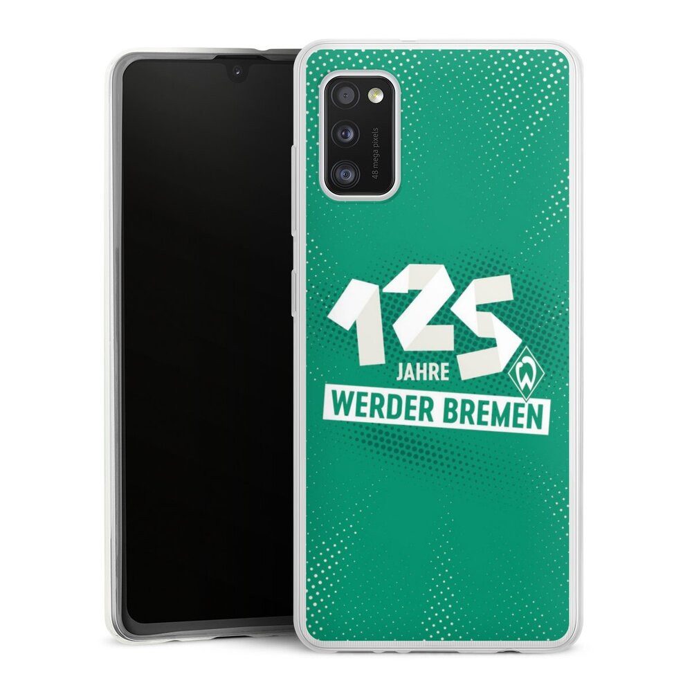 DeinDesign Handyhülle 125 Jahre Werder Bremen Offizielles Lizenzprodukt, Samsung Galaxy A41 Slim Case Silikon Hülle Ultra Dünn Schutzhülle
