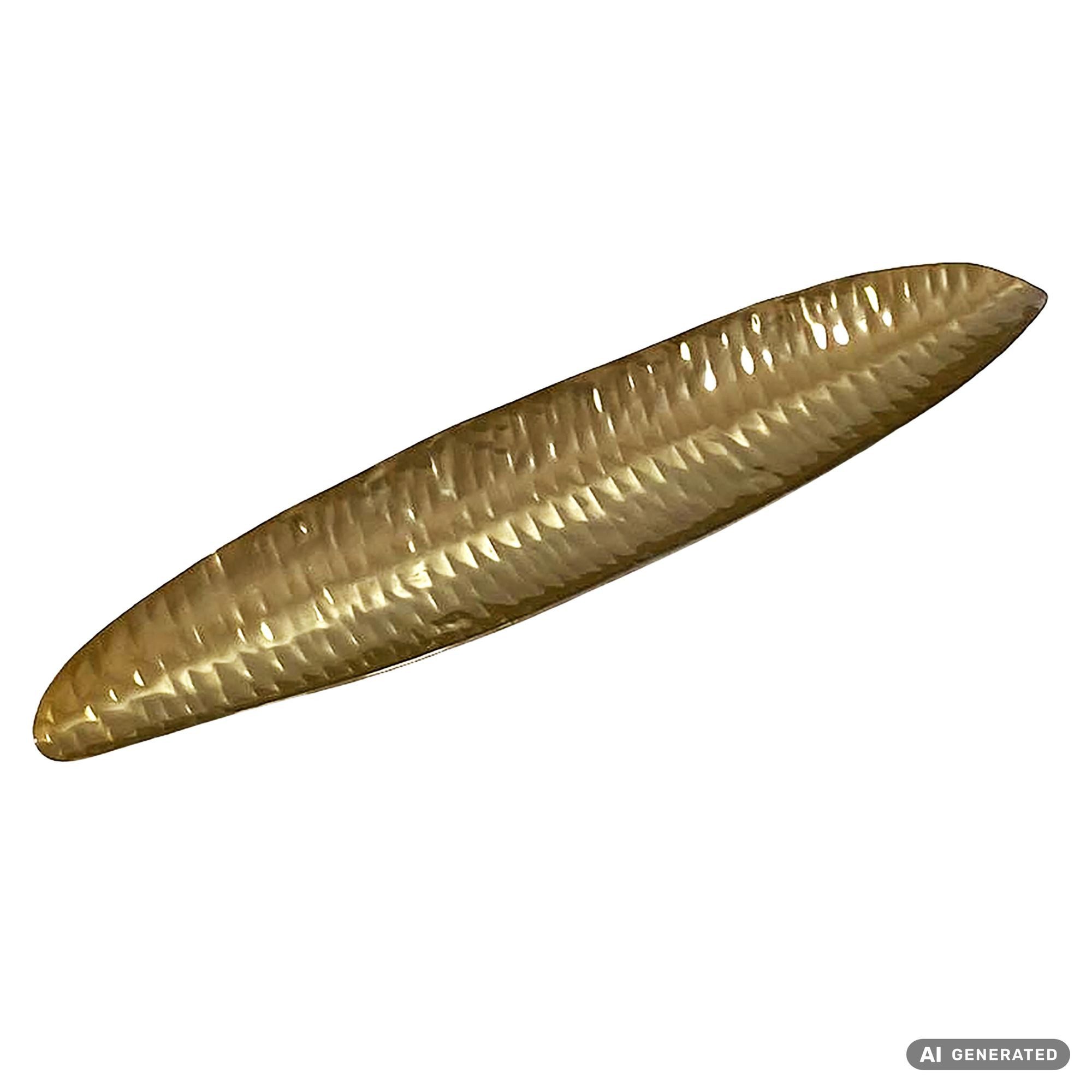 Wohnling Dekoschale WL7.696 Obstschale 65,5cm Gold Wohnaccessoire Metallschale (Elegante Form für stilvolle Tischdekoration), Modernes Wohnaccessoire mit edler Ausstrahlung