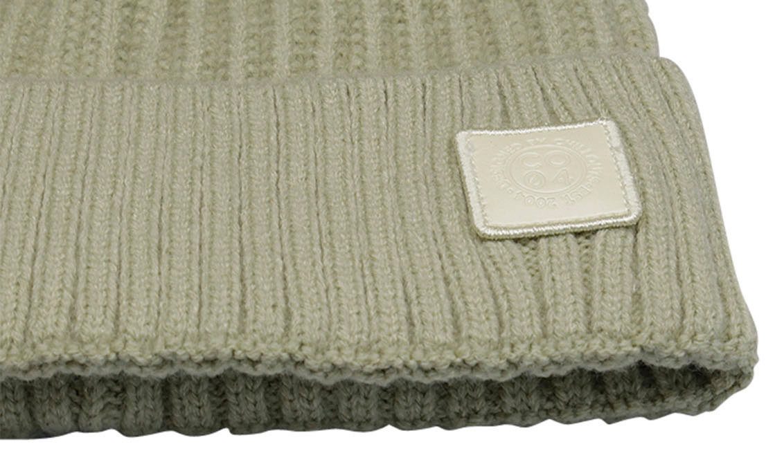 chillouts Strickmütze Denise Hat mit sichtbarem Logo-Patch