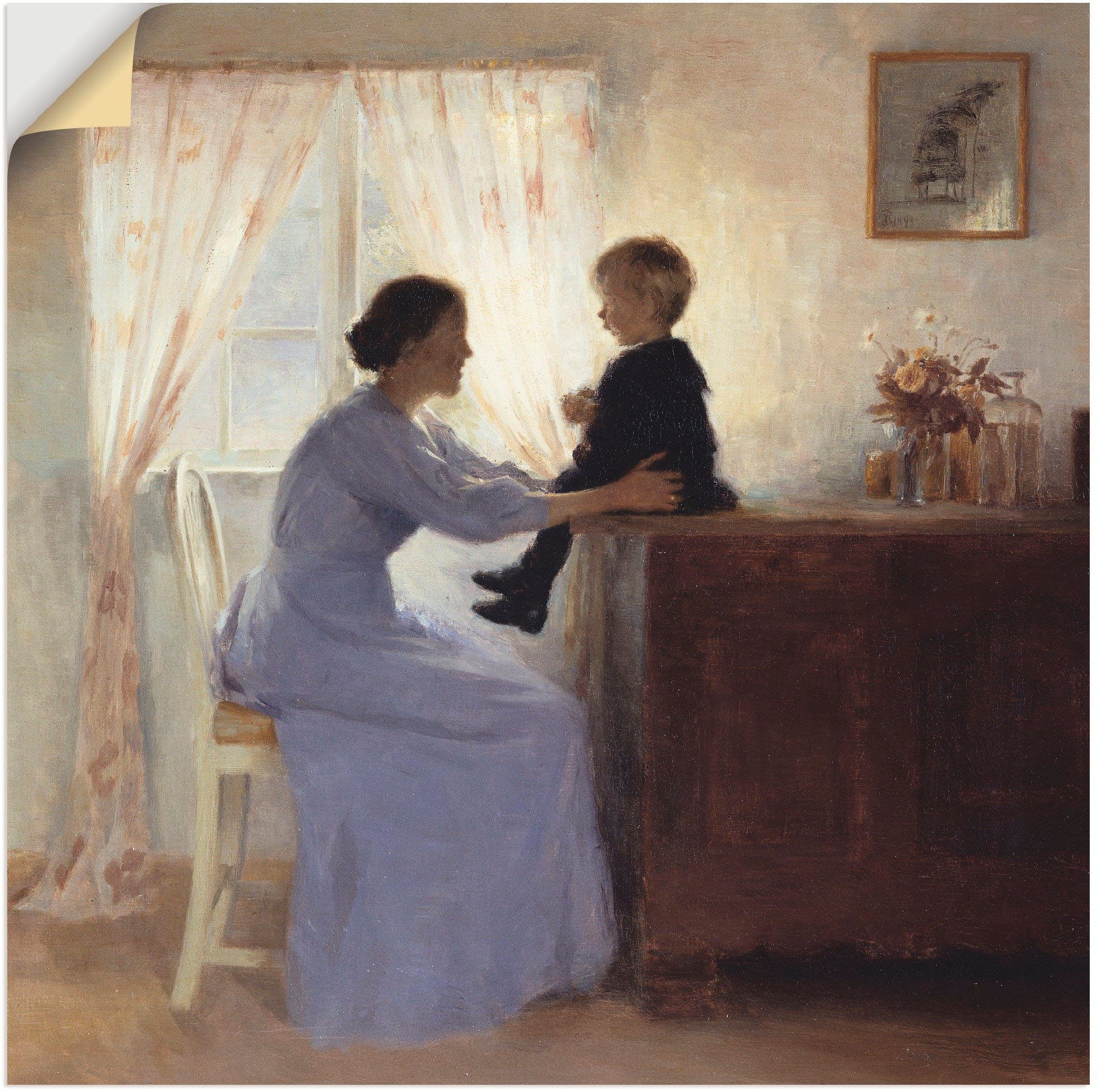 Artland Wandbild Mutter und Kind. 1898, Frau (1 St), als Alubild, Leinwandbild, Wandaufkleber oder Poster in versch. Größen