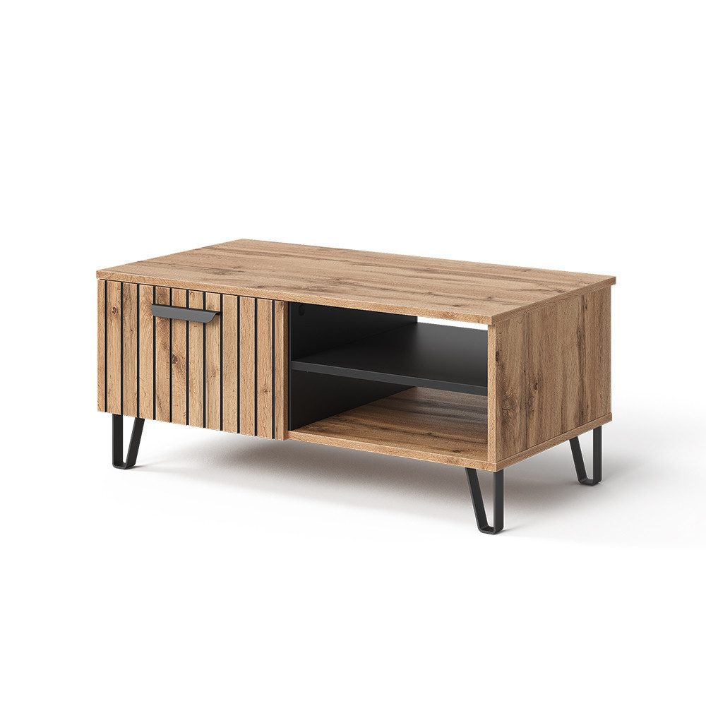 Vicco Couchtisch Amber, Eiche Wotan, 90 x 50 cm günstig online kaufen